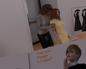 обоя 3д графика, люди , people, девушки, взгляд, фон, интерьер