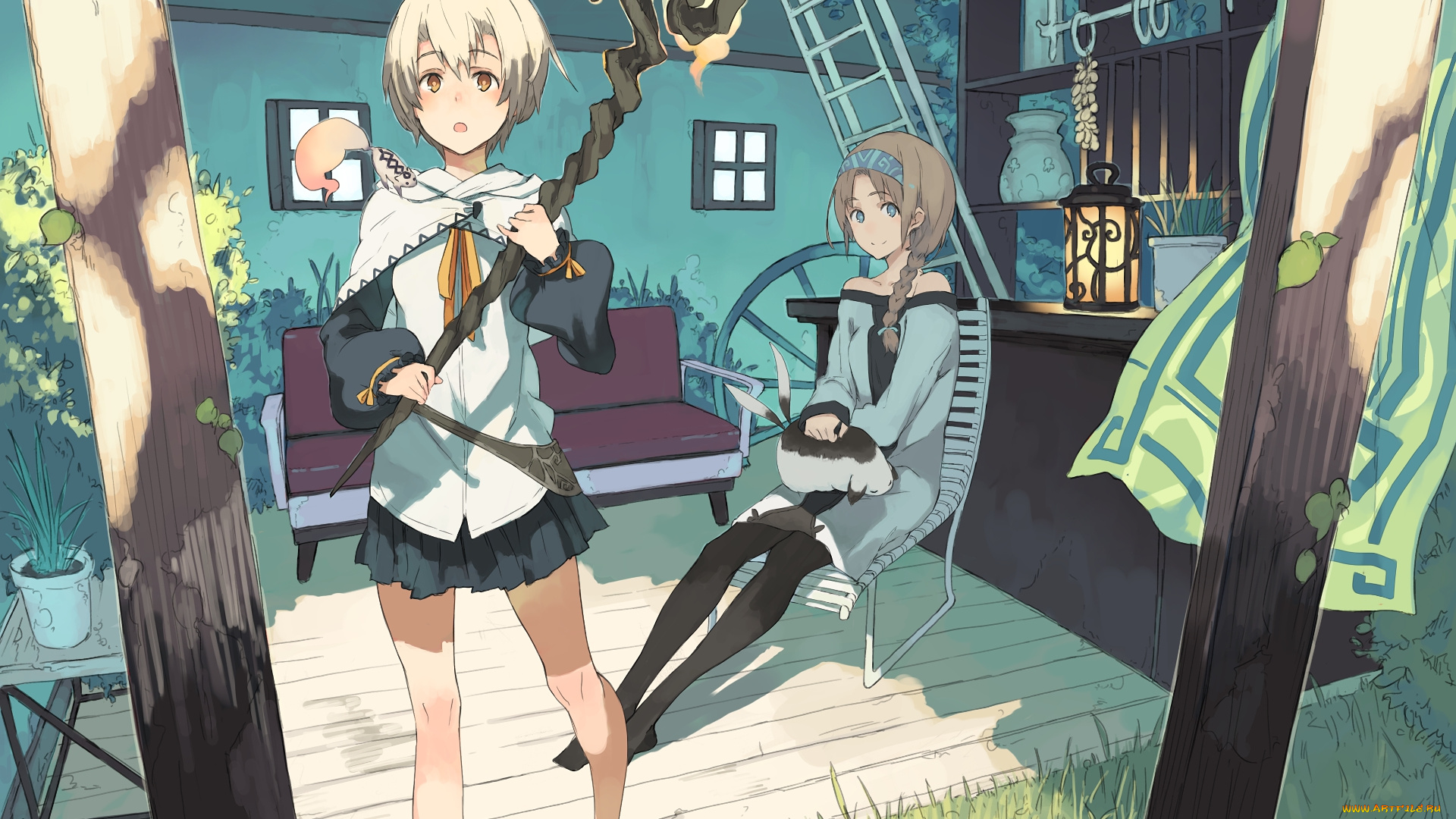 аниме, город, , улицы, , здания, фон, взгляд, девушка