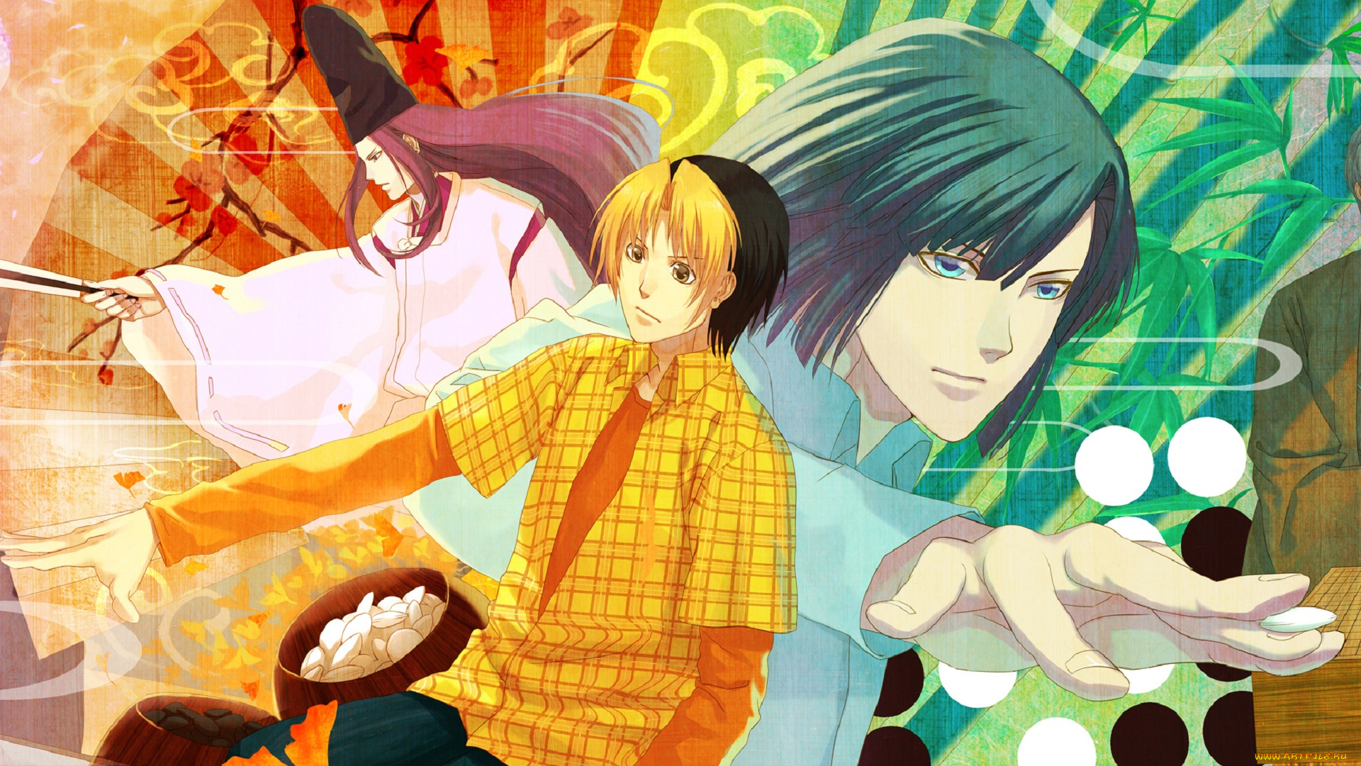 аниме, hikaru, no, go, персонажи