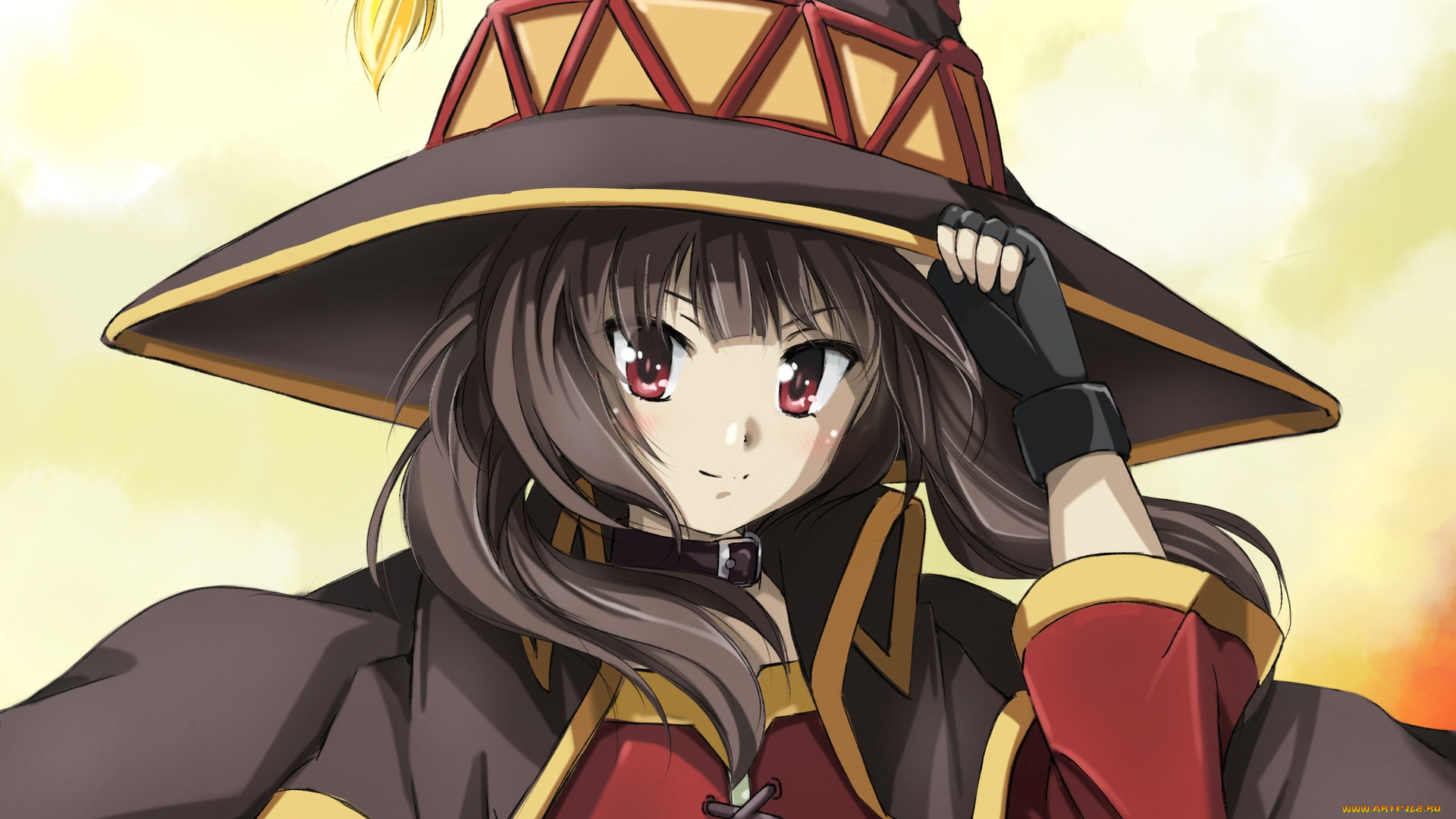 аниме, kono, subarashii, sekai, ni, shukufuku, wo, девушка, взгляд, фон