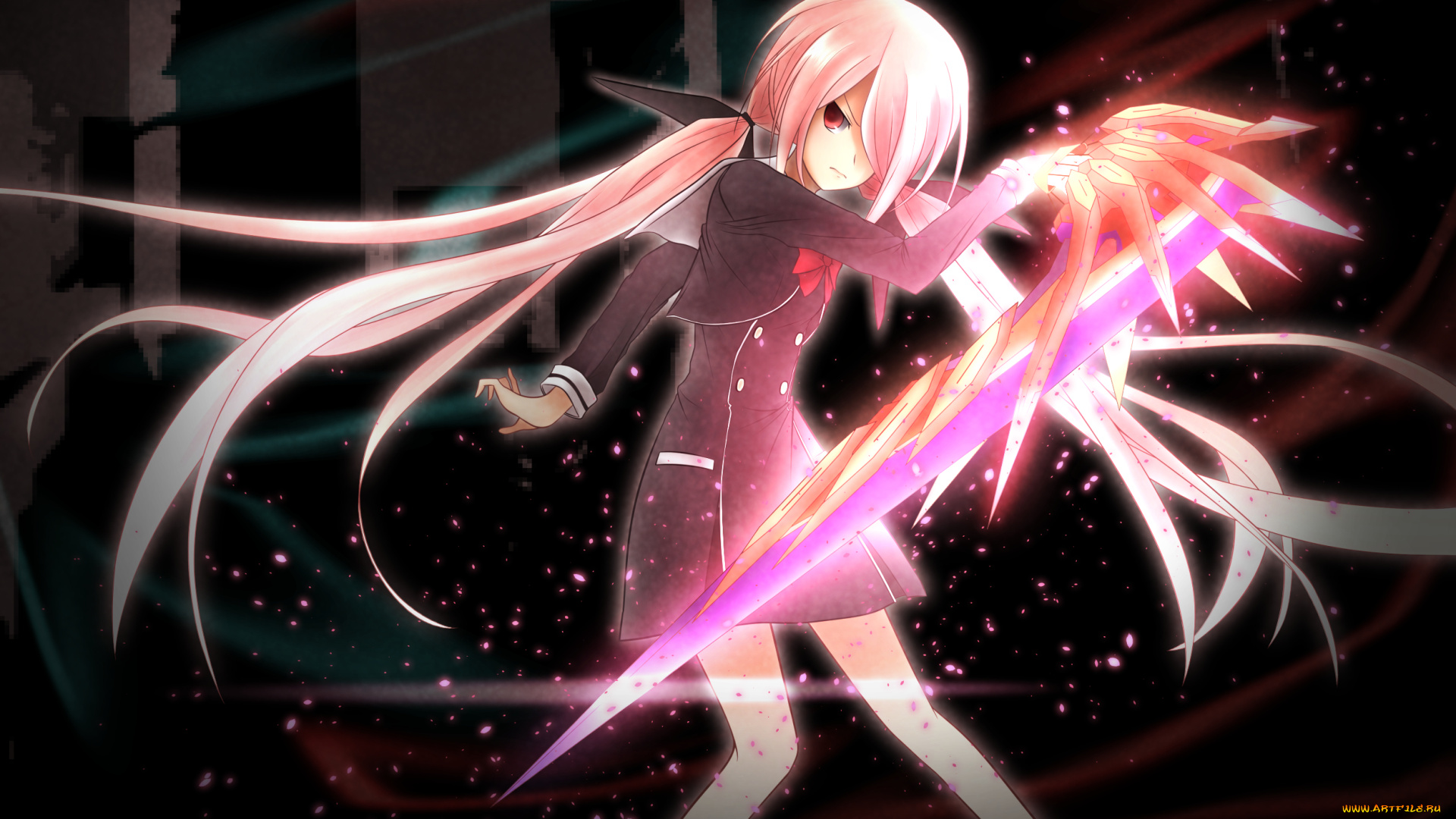 аниме, магия, , колдовство, , halloween, девушка, фон, взгляд