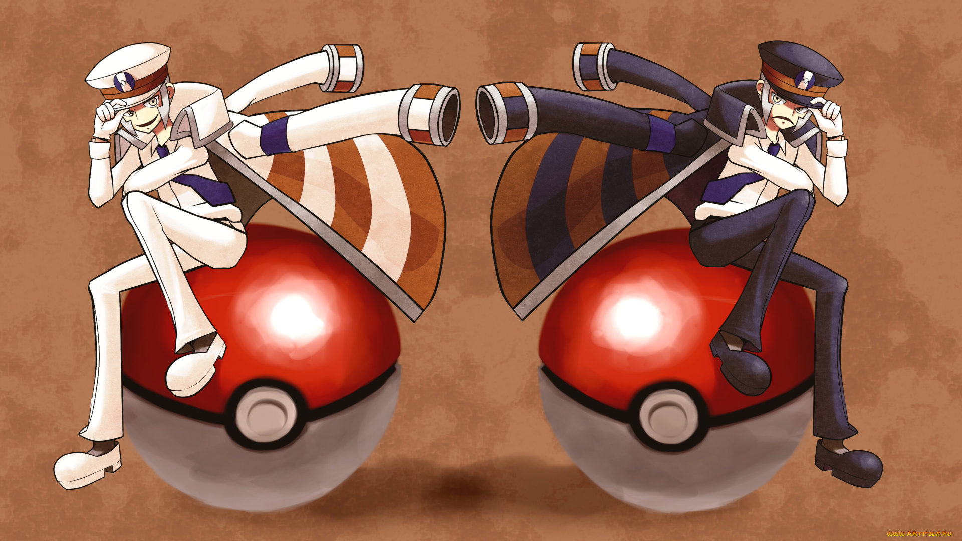 аниме, pokemon, покеболы, парни