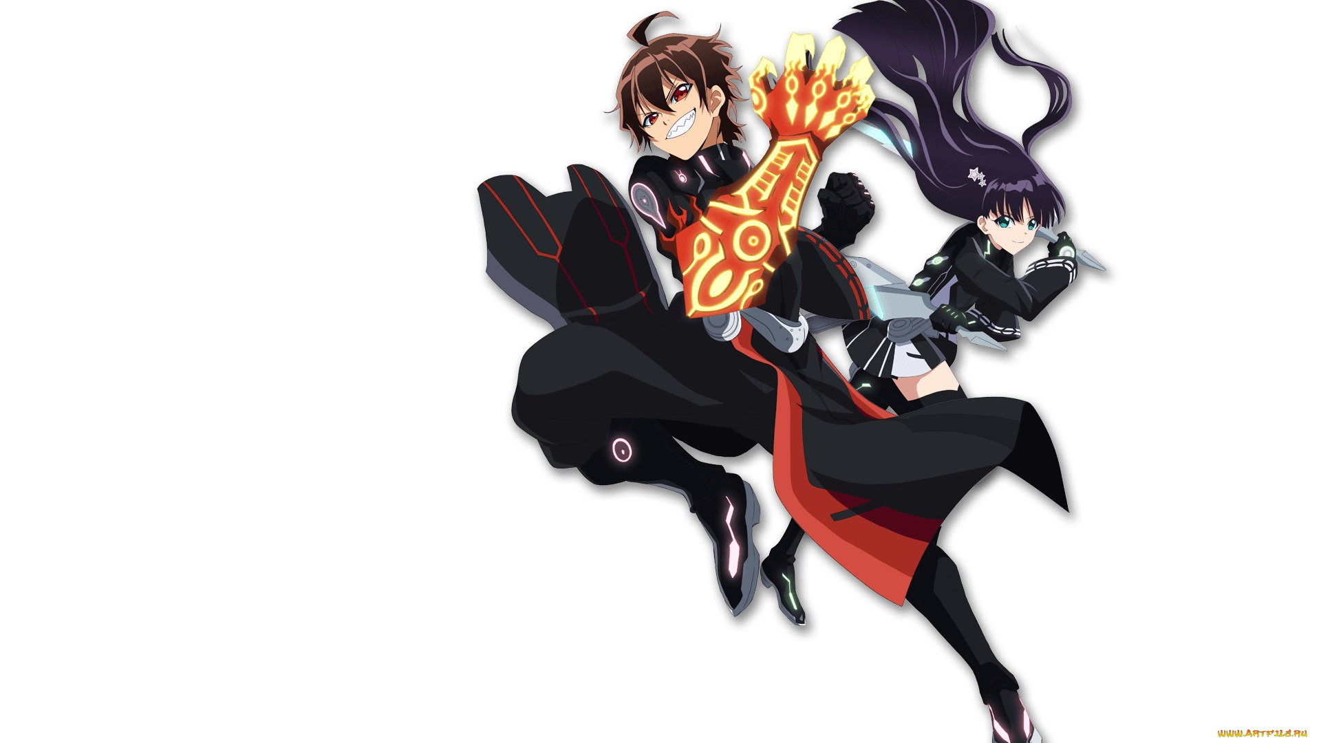 аниме, sousei, no, onmyouji, рокуро, бенио