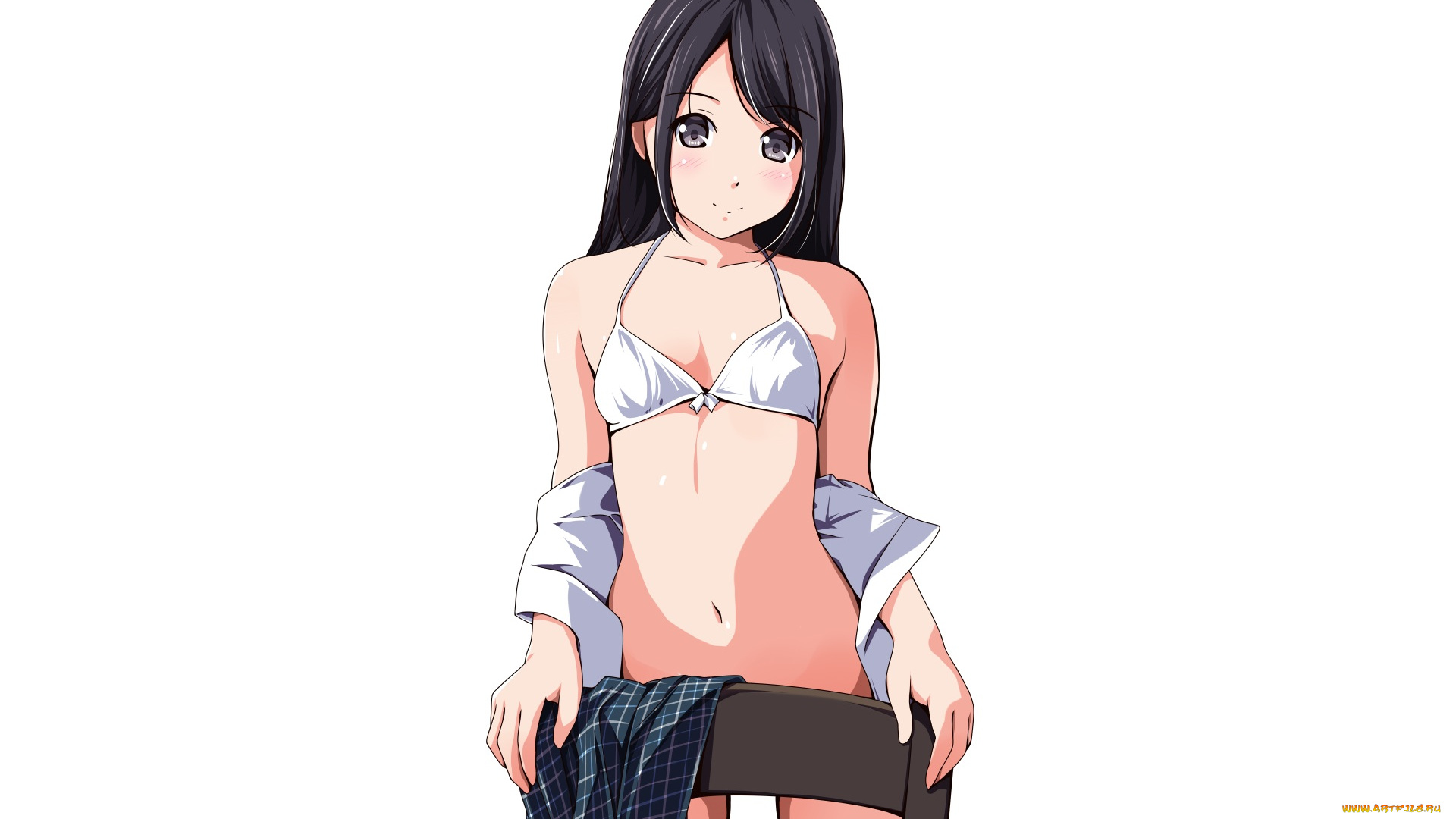 аниме, unknown, , другое, девушка, взгляд, фон