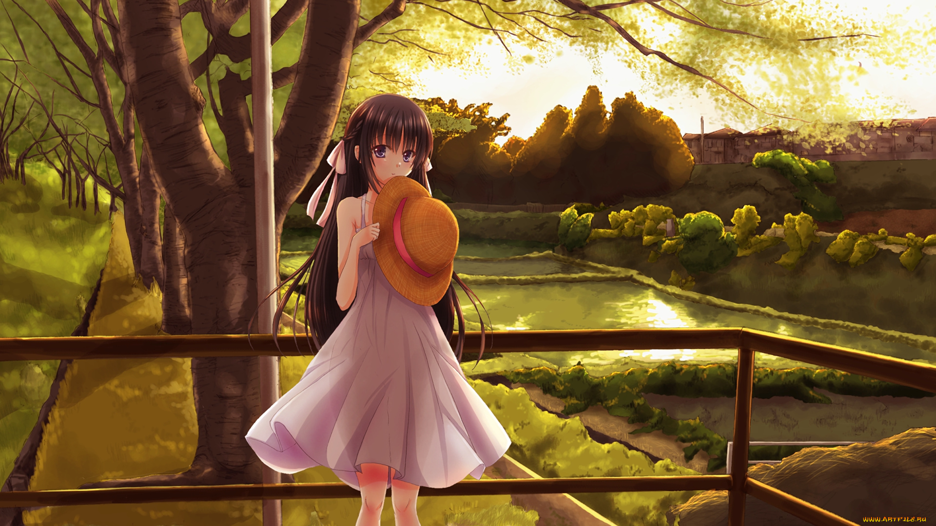 аниме, unknown, , другое, фон, взгляд, девушка