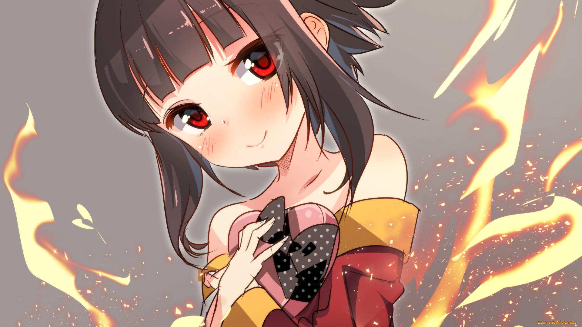 аниме, unknown, , другое, фон, взгляд, девушка