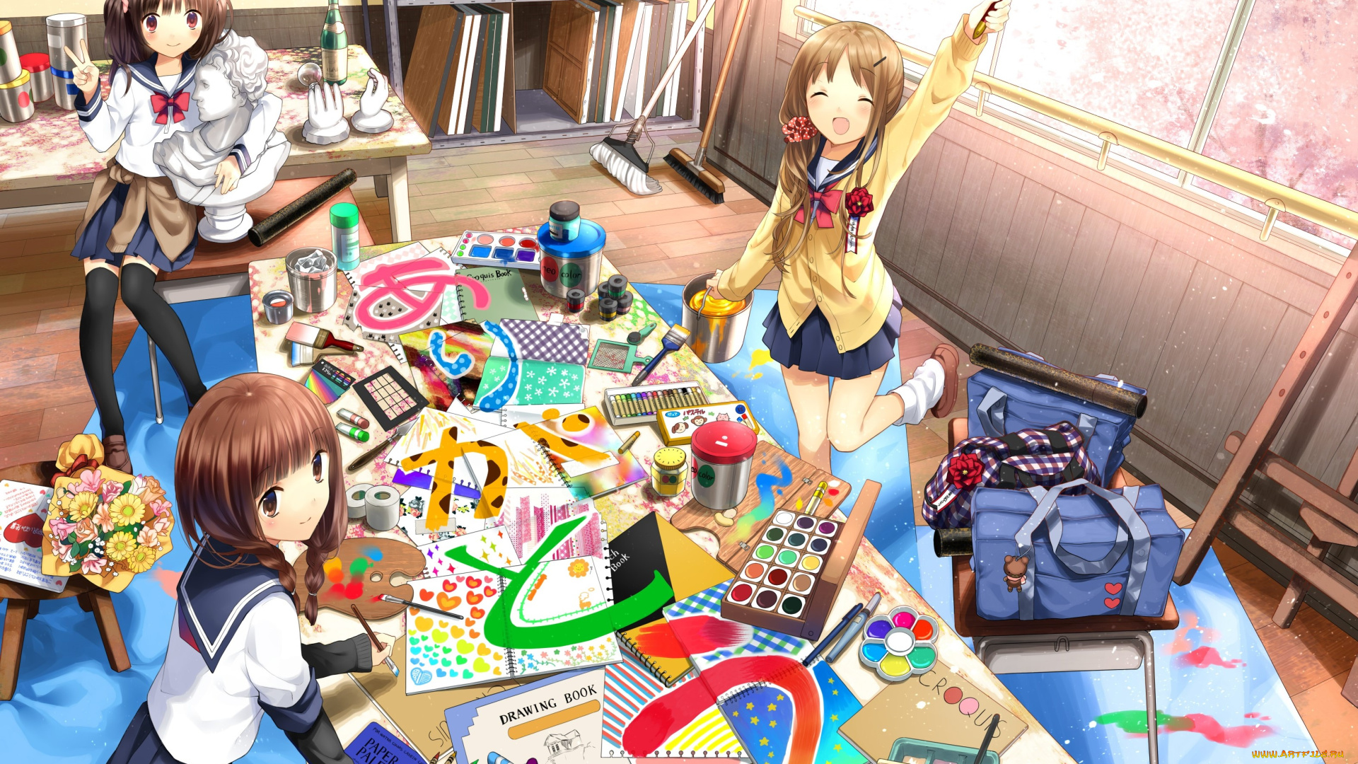 аниме, unknown, , другое, фон, взгляд, девушки