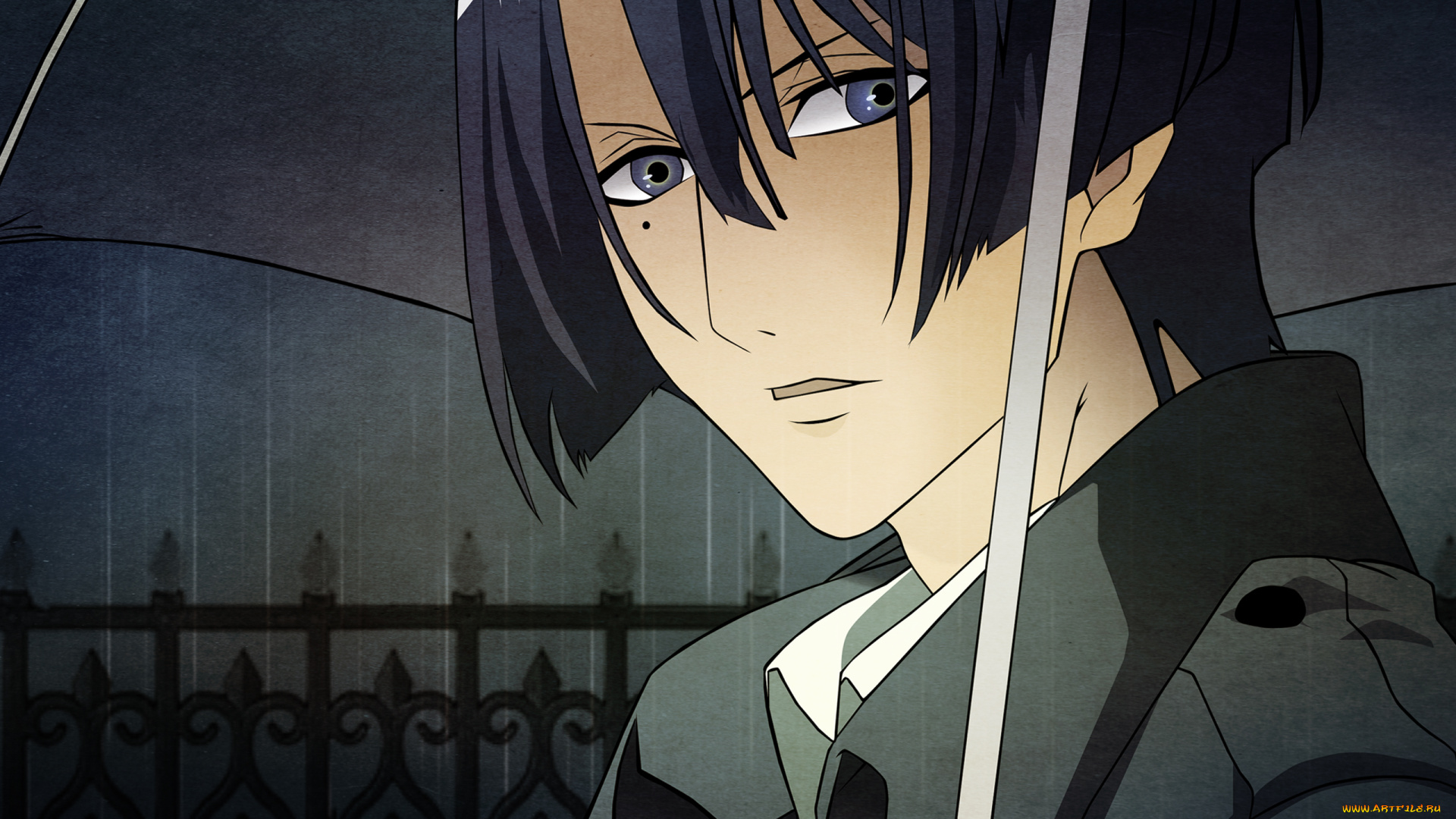 аниме, uta, no, prince-sama, девушка, взгляд, фон