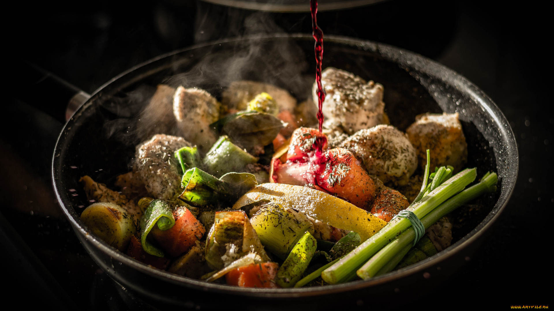 еда, мясные, блюда, жаркое