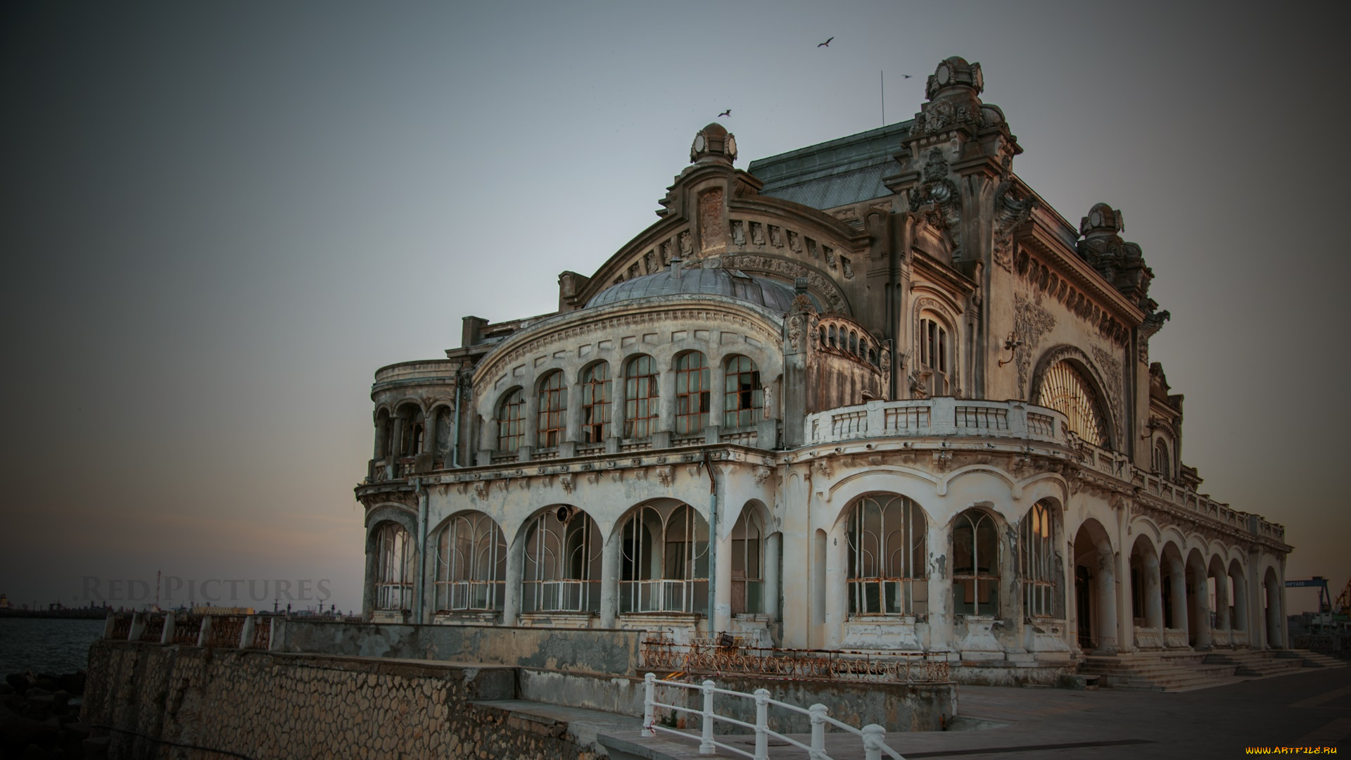 города, -, здания, , дома, румыния, заброшенное, казино, констанца