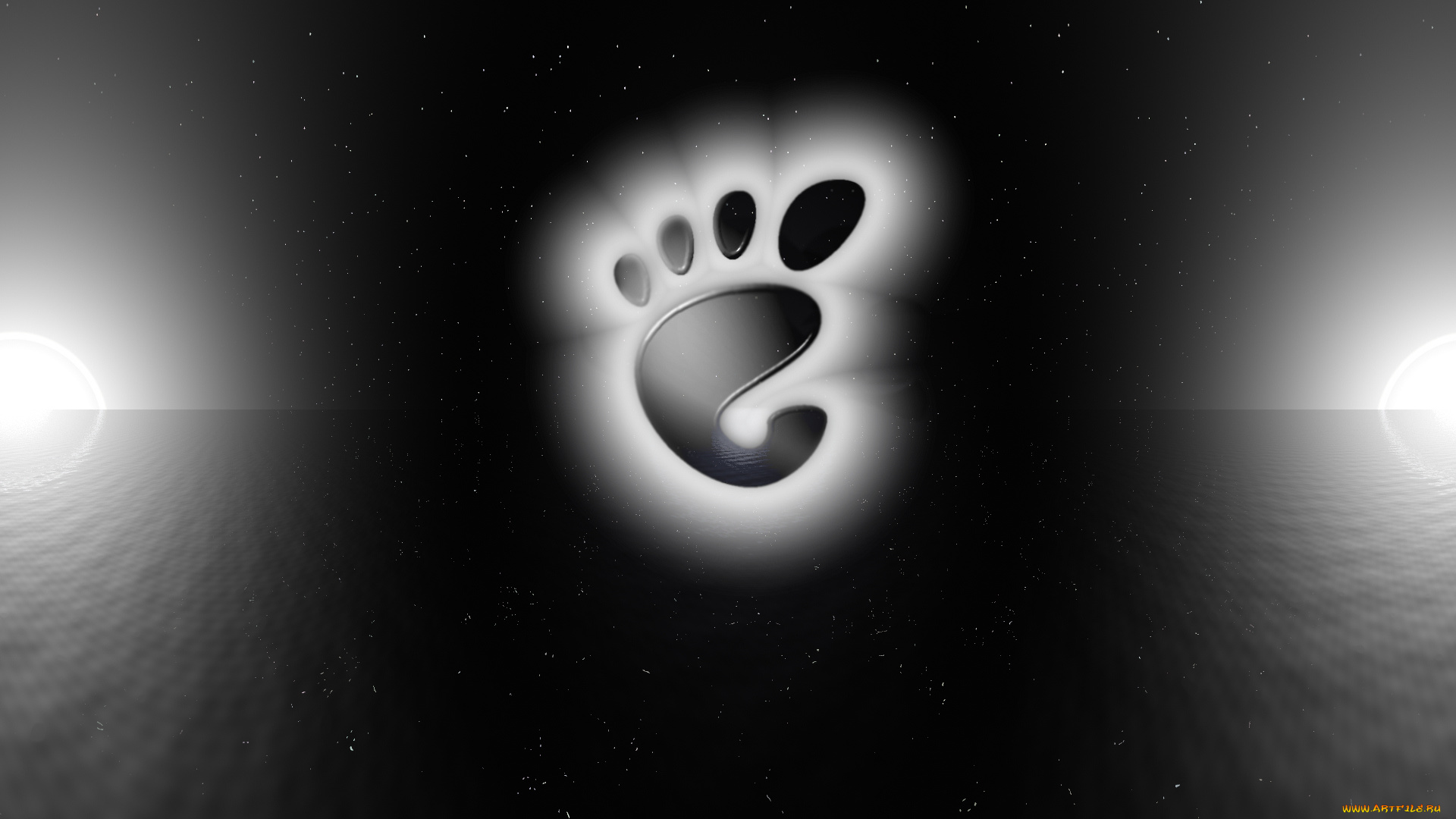 компьютеры, gnome, логотип, фон