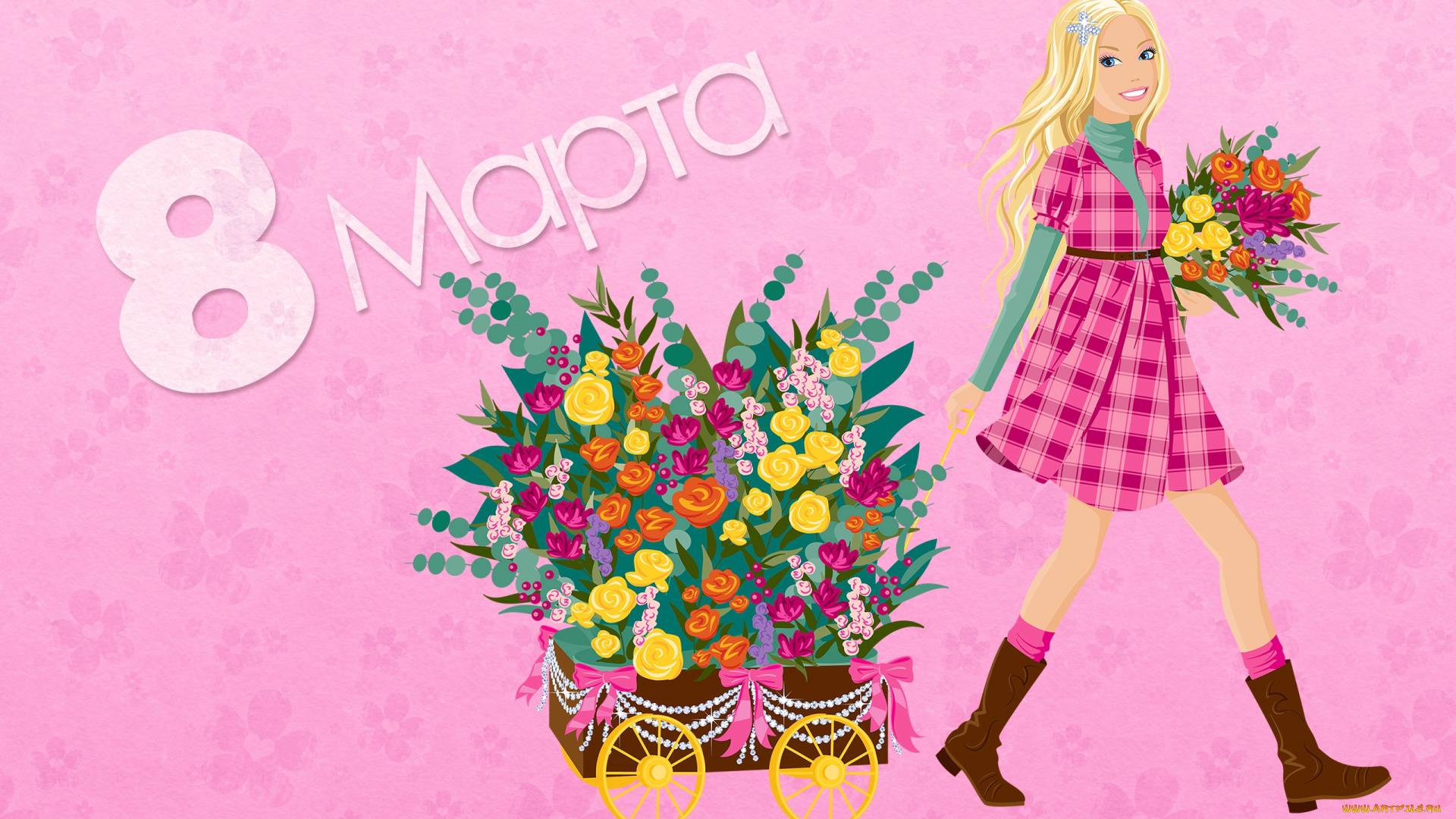 праздничные, международный, женский, день, -, 8, марта, цветы, flowers, holiday, spring, 8, марта, девушка, colorful, весна