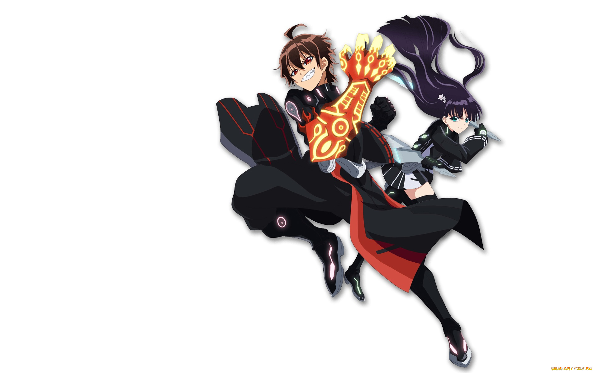 аниме, sousei, no, onmyouji, рокуро, бенио