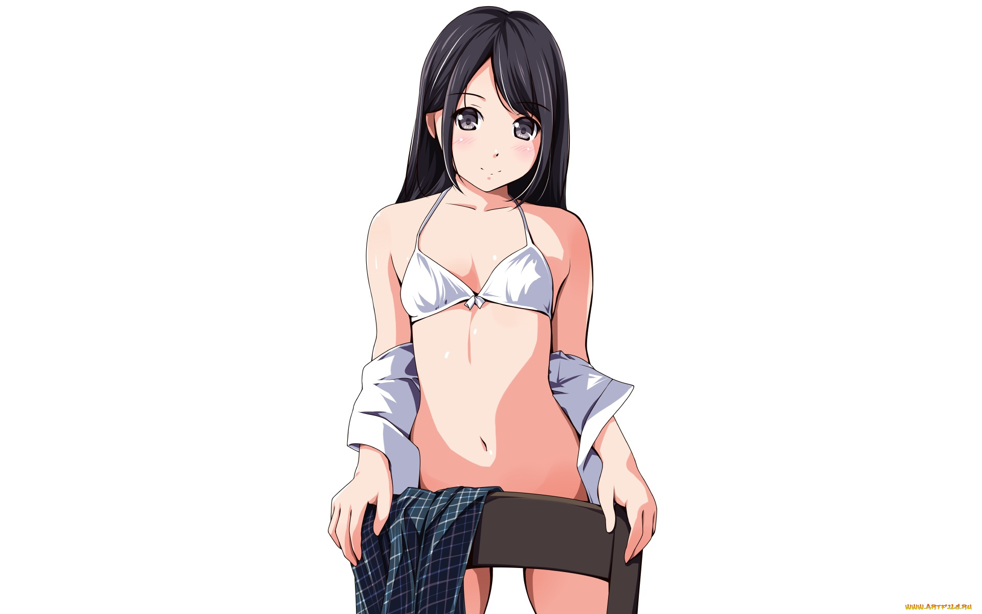 аниме, unknown, , другое, девушка, взгляд, фон