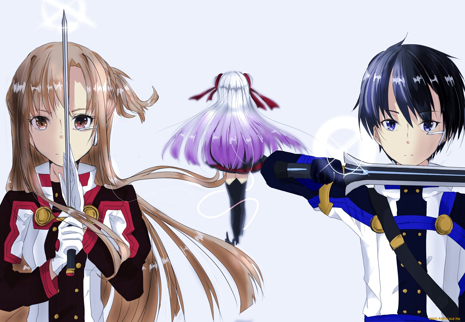 аниме, sword, art, online, фон, взгляд, девушка