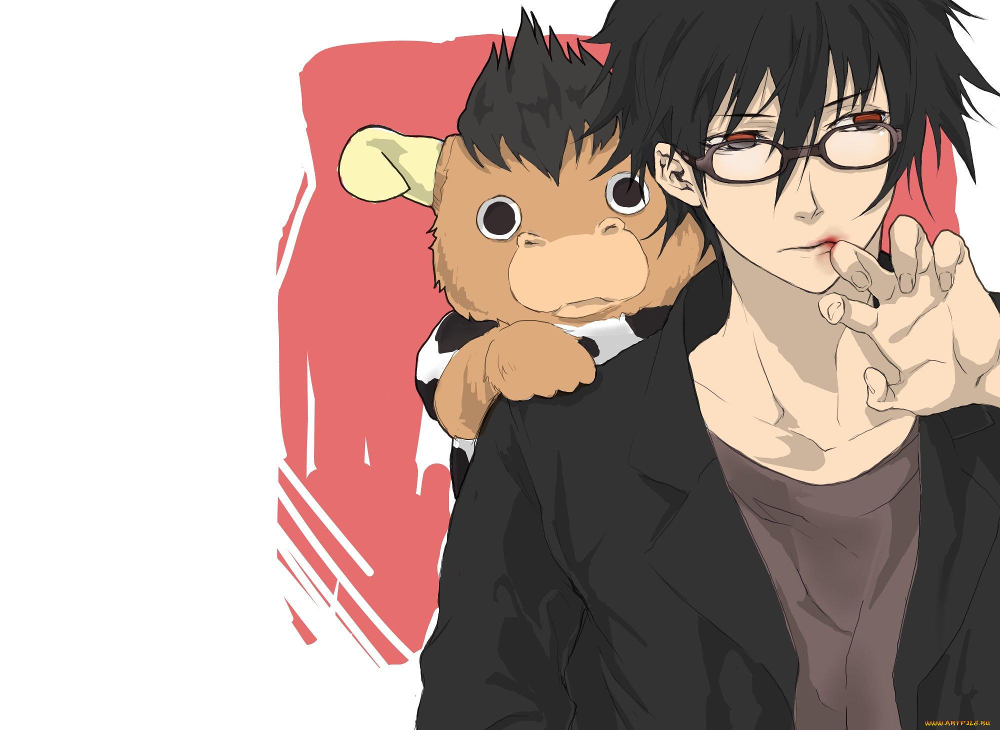 аниме, yondemasuyo, , azazel-san, парень