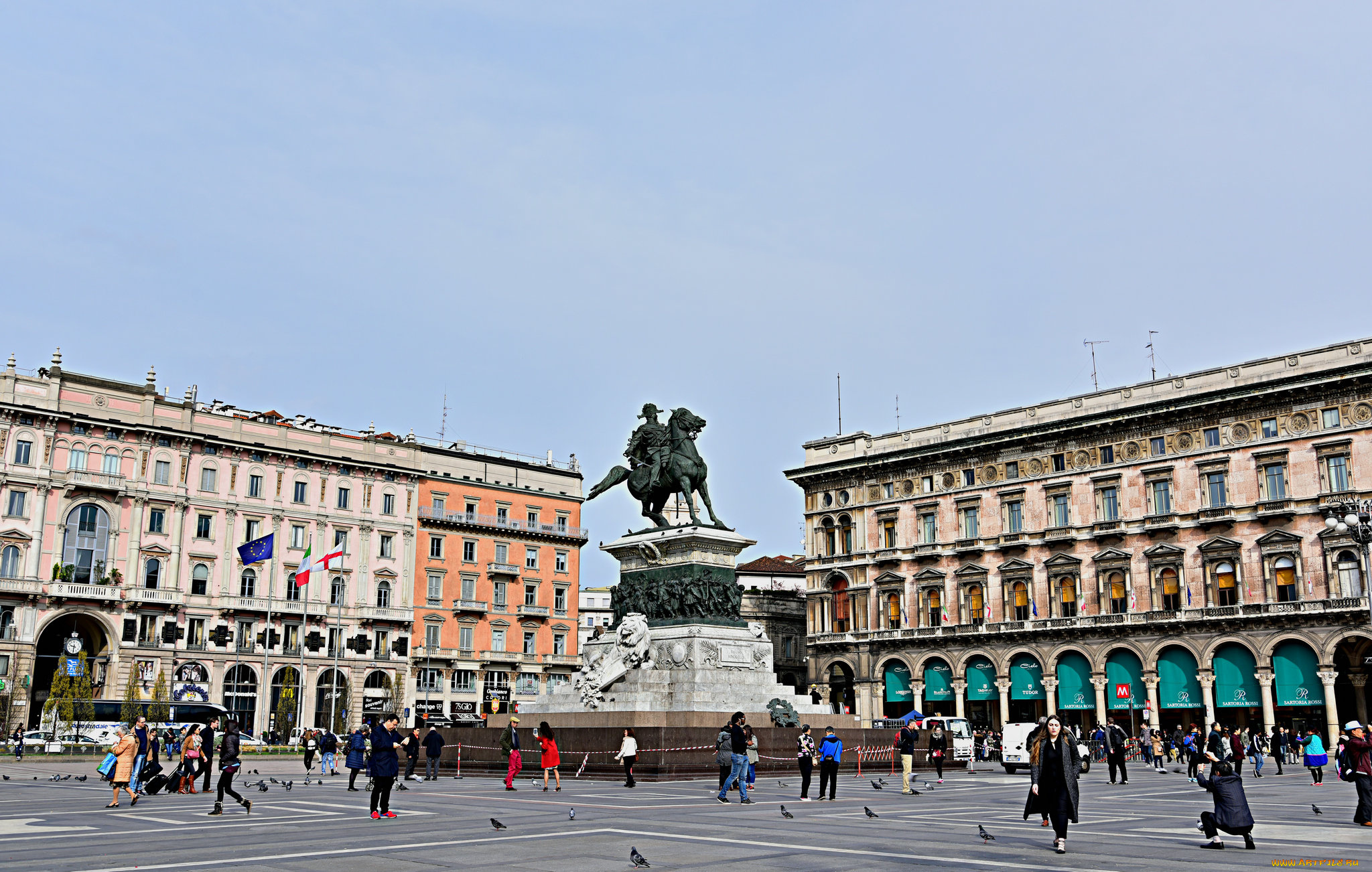 города, -, памятники, , скульптуры, , арт-объекты, милан, италия, пейзаж
