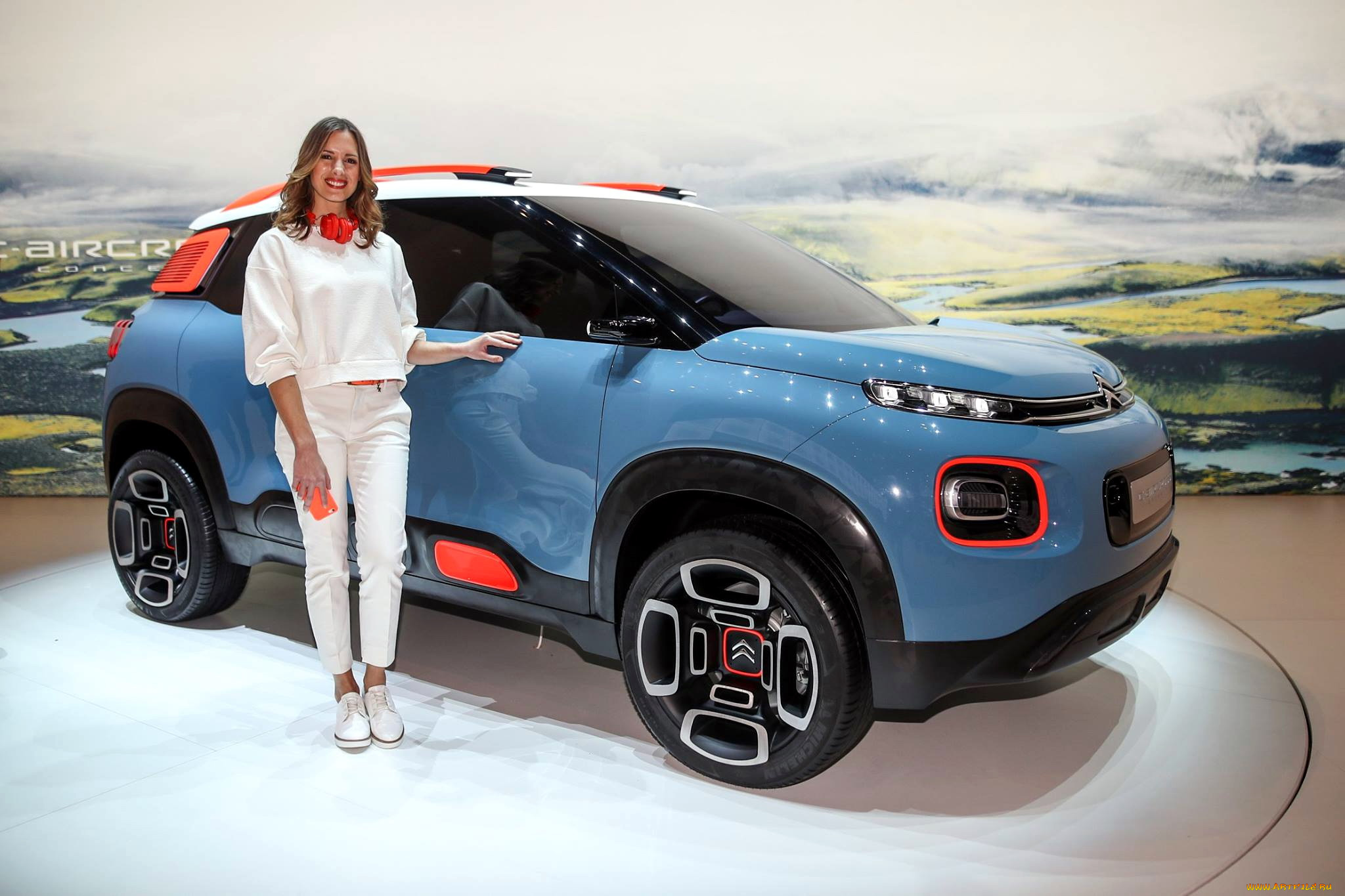 автомобили, -авто, с, девушками, автосалон