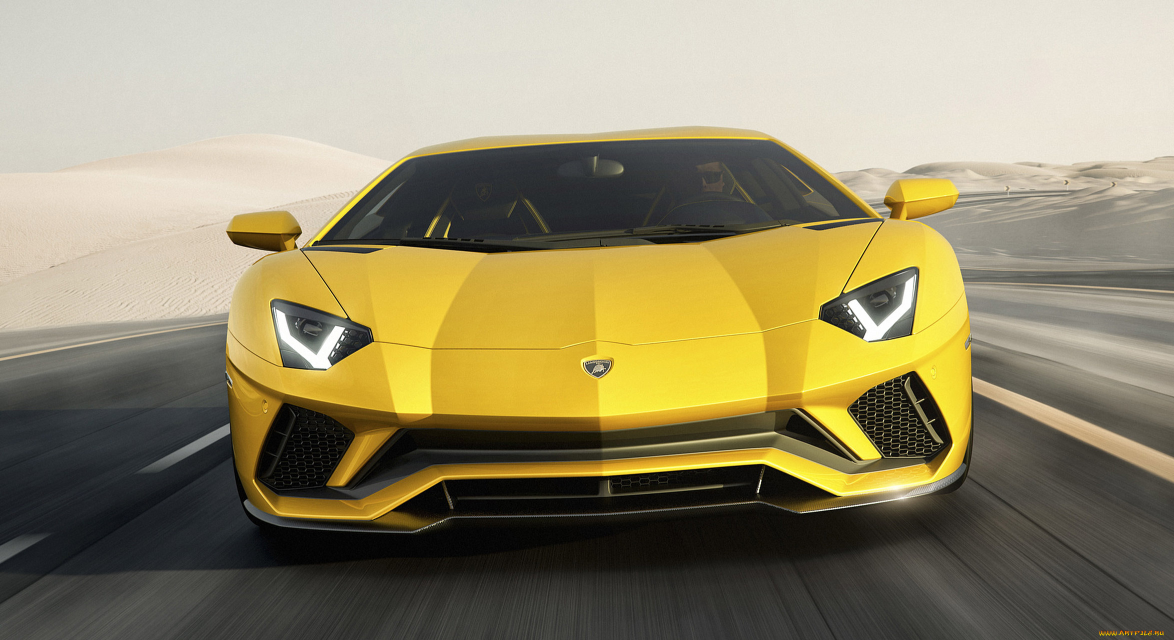 lamborghini, aventador, s, 2017, автомобили, lamborghini, s, aventador, жёлтая, 2017