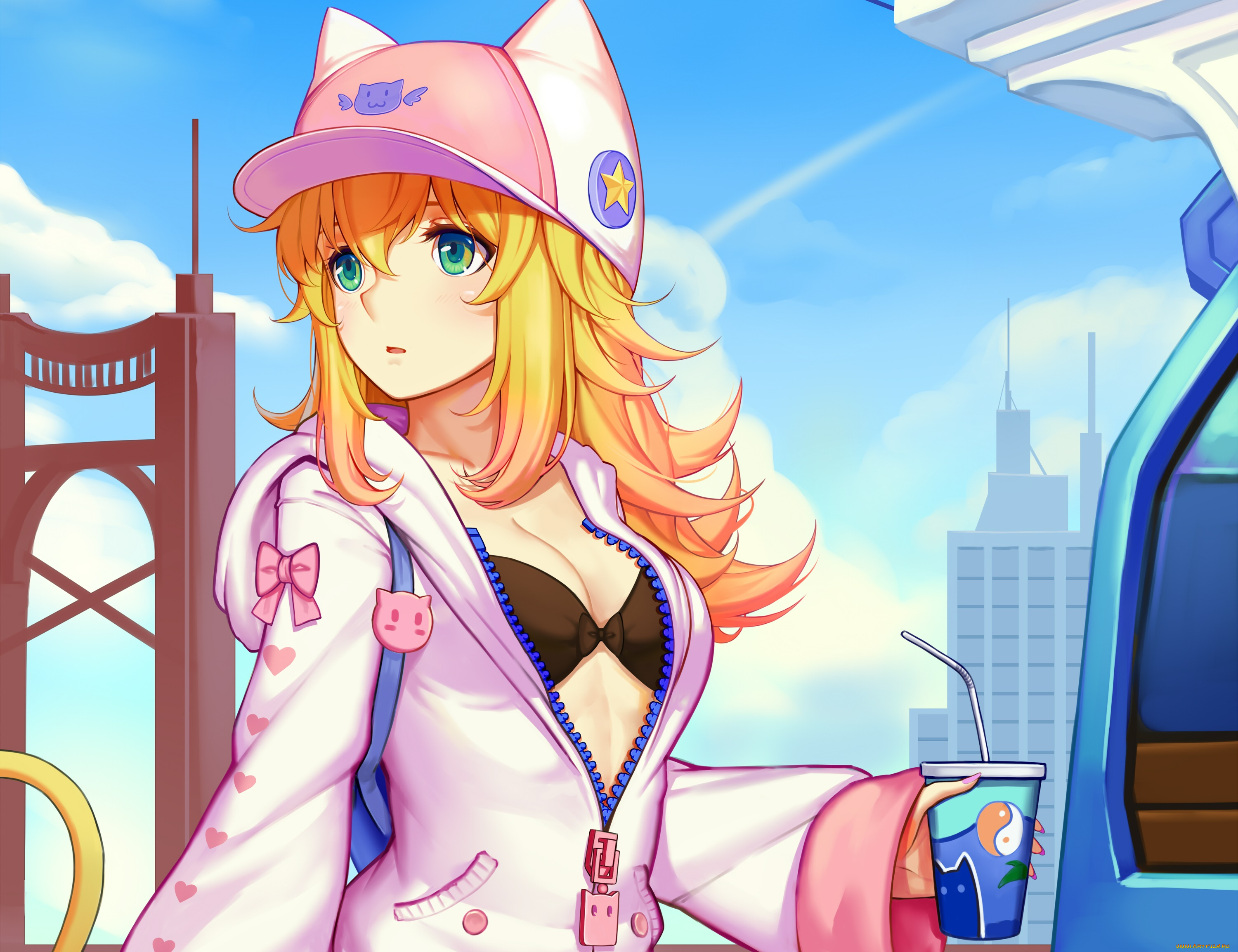 аниме, unknown, , другое, фон, взгляд, девушка