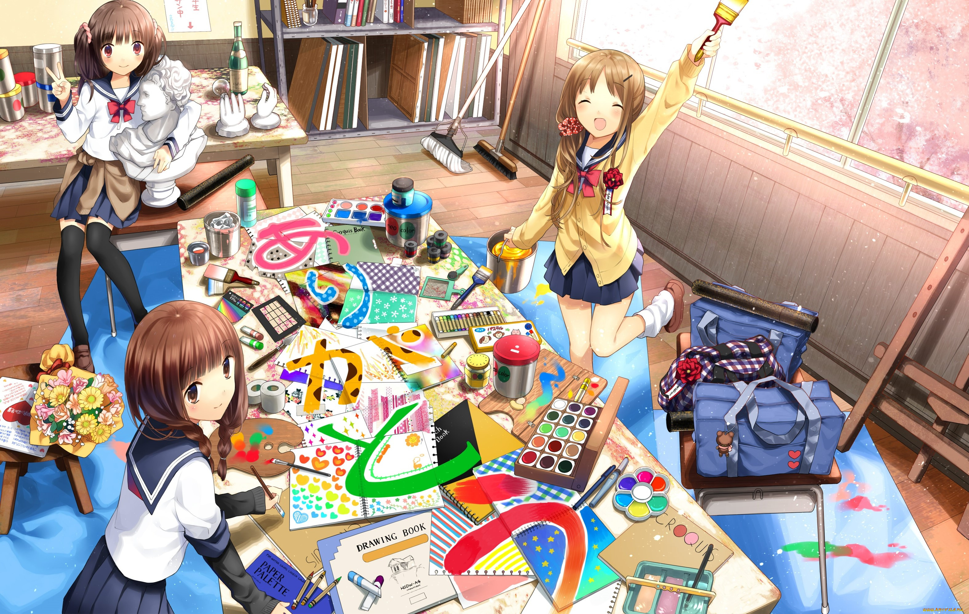 аниме, unknown, , другое, фон, взгляд, девушки