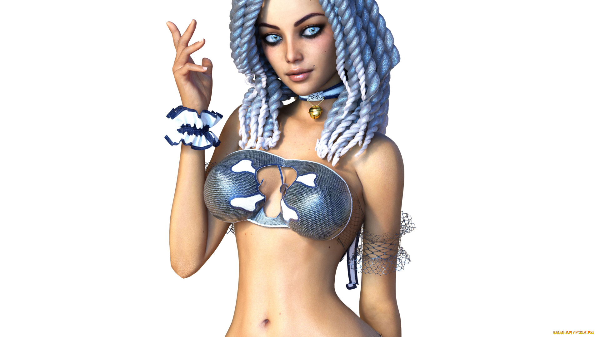 3д, графика, фантазия, , fantasy, девушка, взгляд, фон