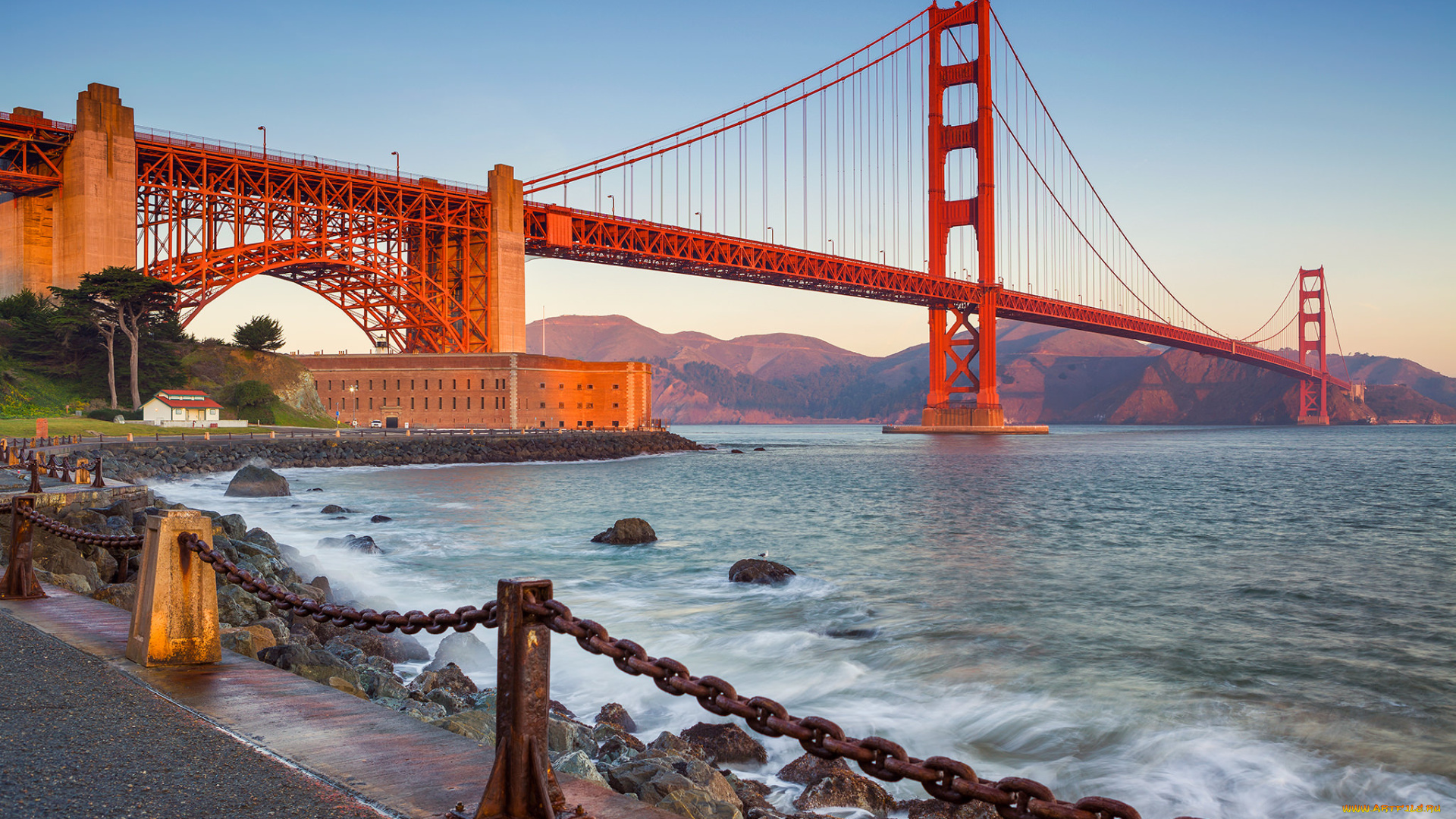 golden, gate, bridge, in, san, francisco, города, сан-франциско, , сша, простор