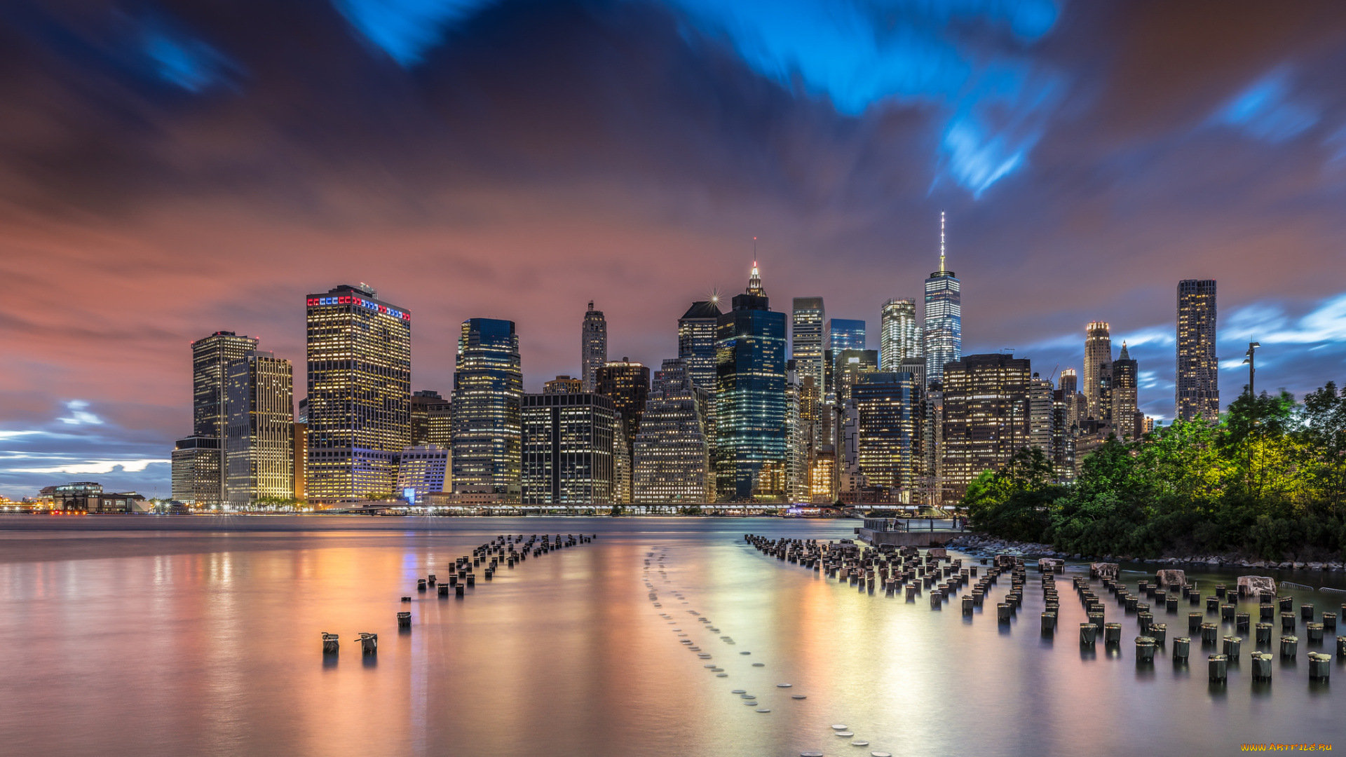 города, нью-йорк, , сша, простор