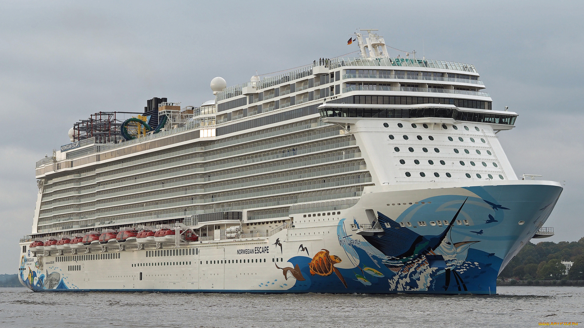 norwegian, escape, корабли, лайнеры, круиз, лайнер