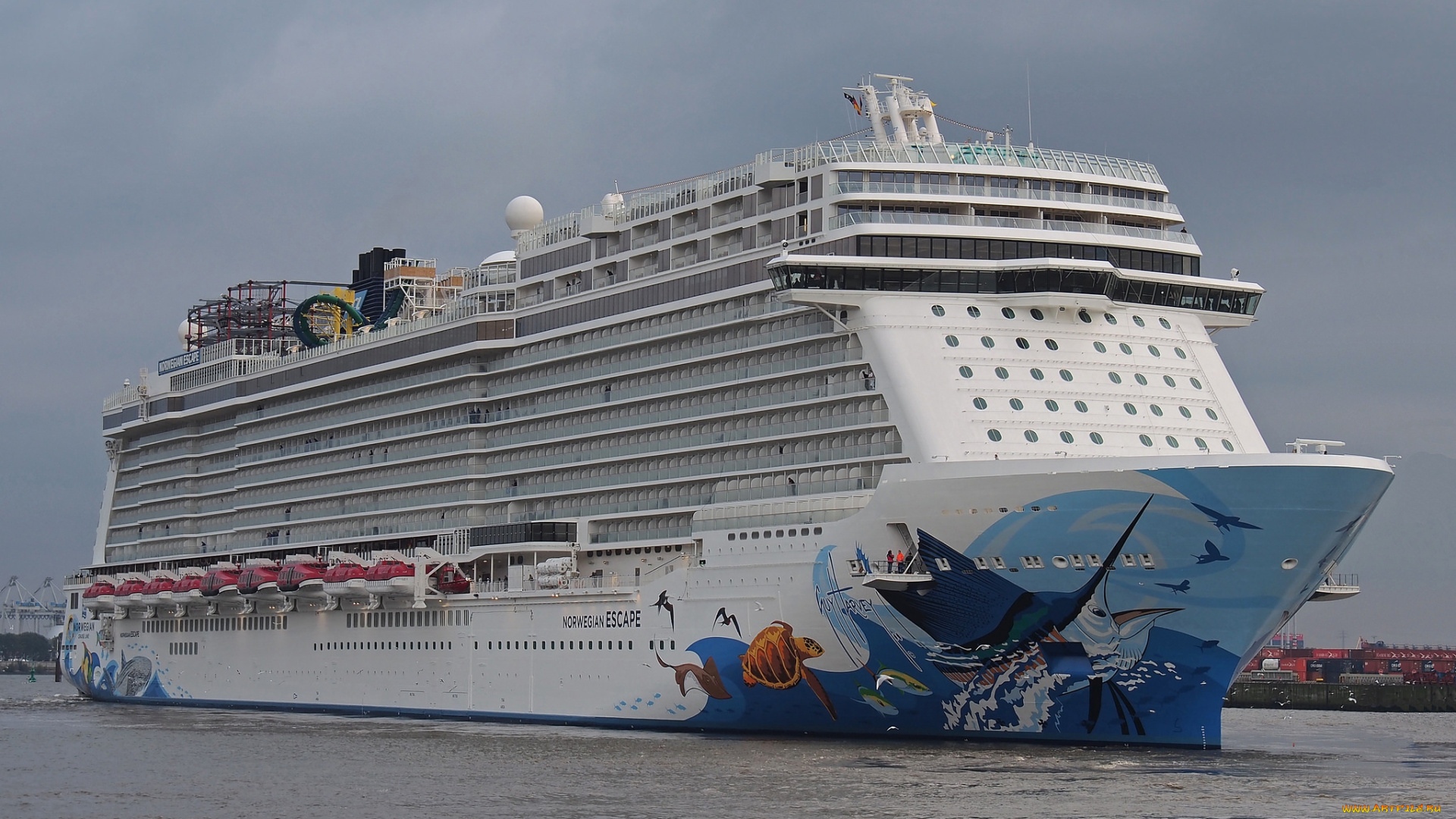 norwegian, escape, корабли, лайнеры, круиз, лайнер