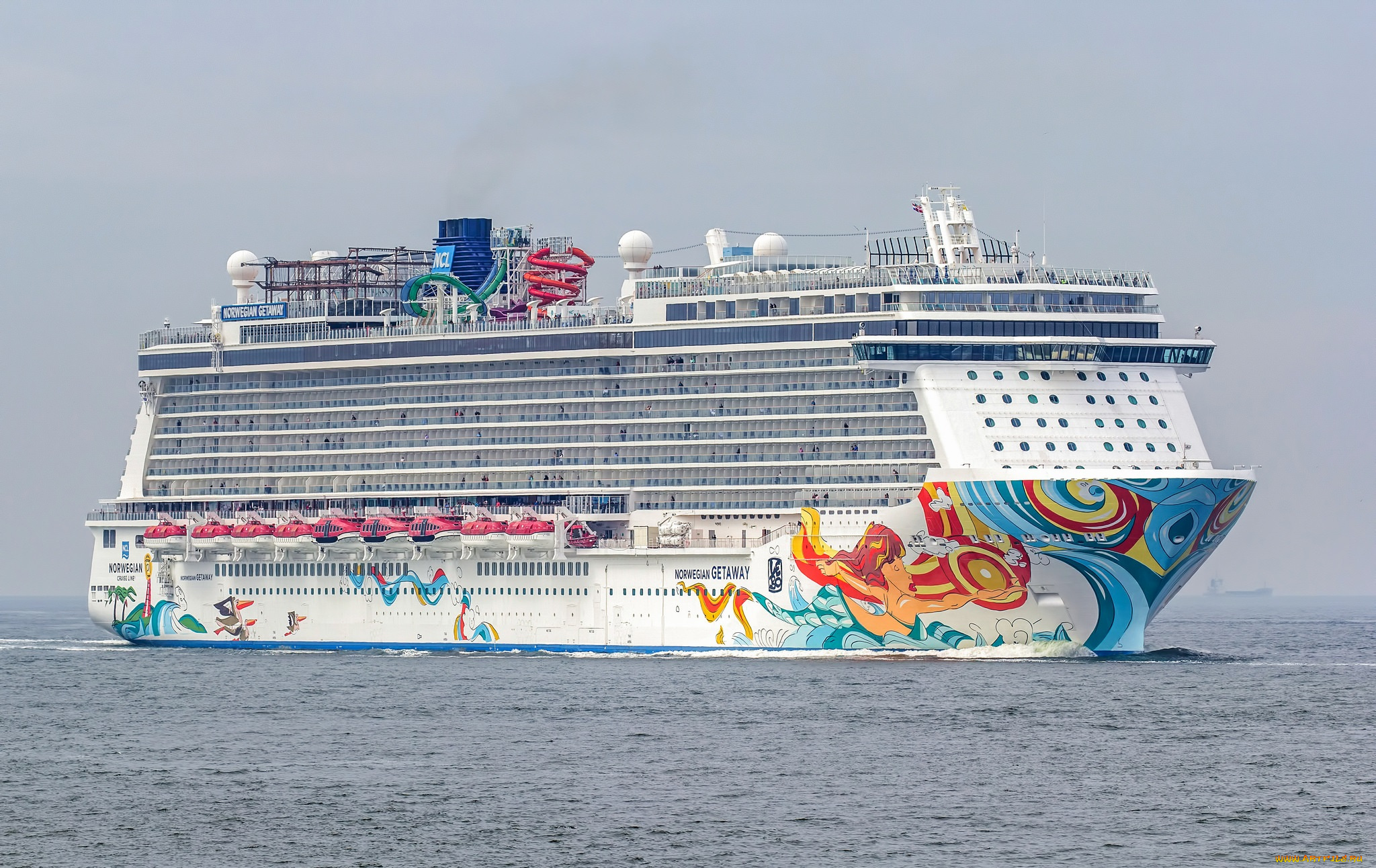 norwegian, getaway, корабли, лайнеры, круиз, лайнер