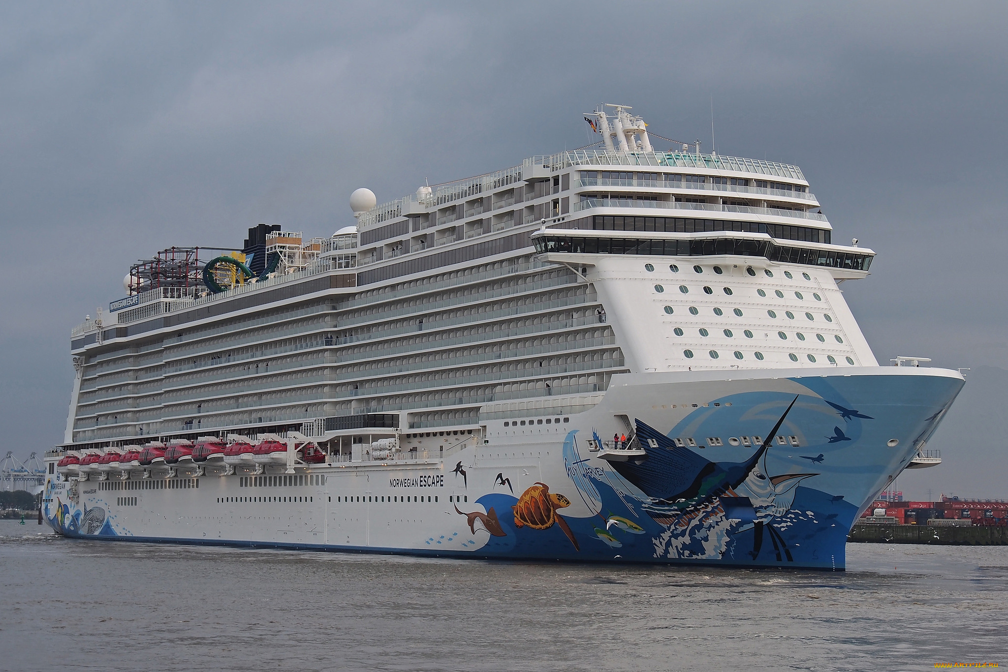 norwegian, escape, корабли, лайнеры, круиз, лайнер