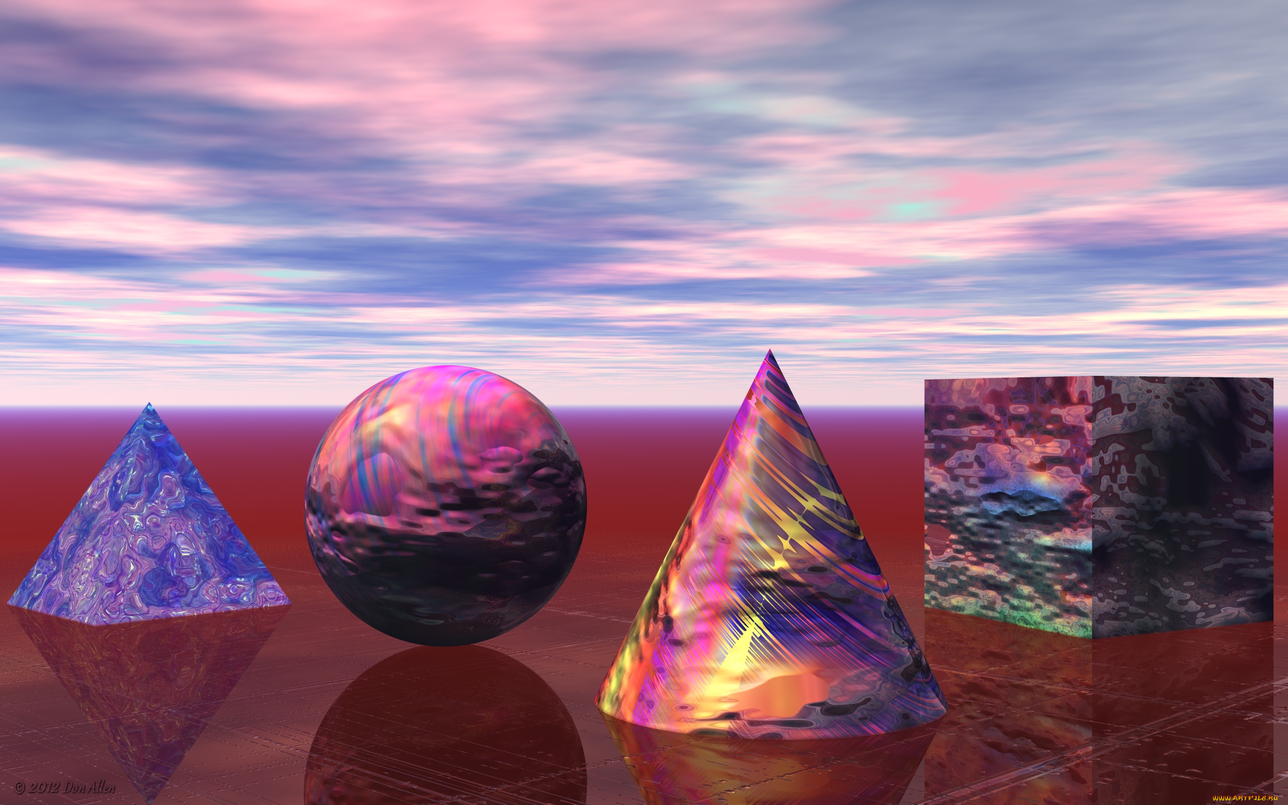 3д, графика, моделирование, , modeling, шар, фон, ромб