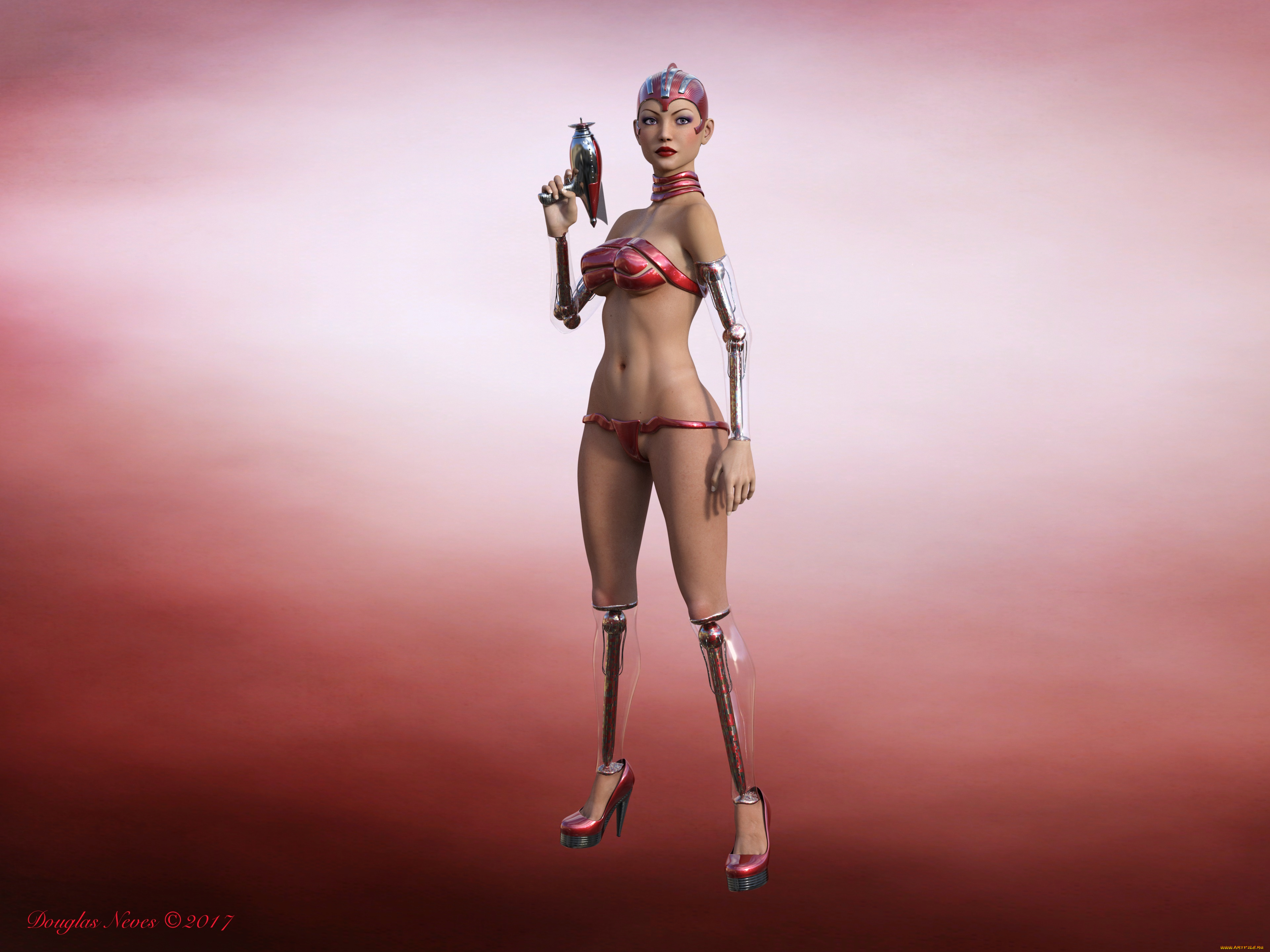 3д, графика, фантазия, , fantasy, девушка, взгляд, фон