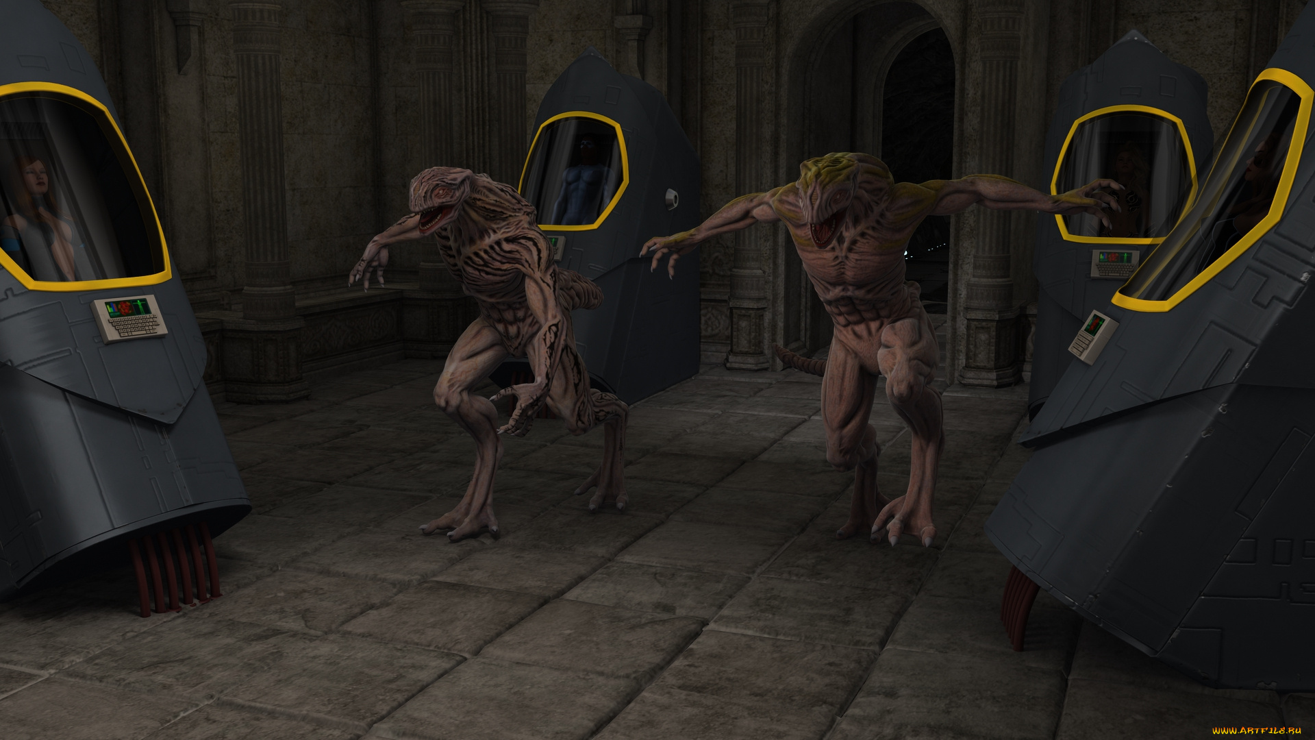 3д, графика, существа, , creatures, существа