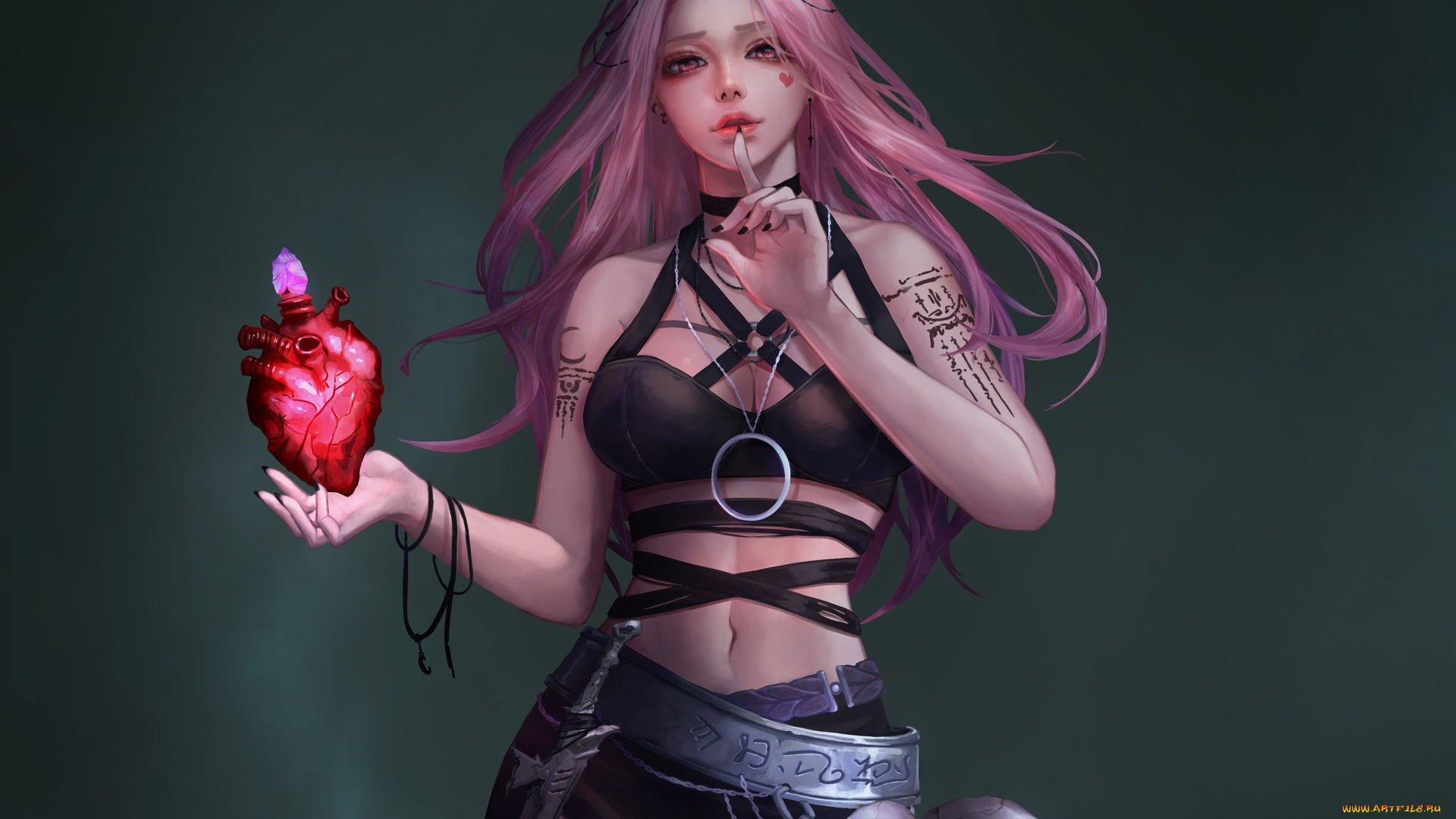 фэнтези, девушки, сердце