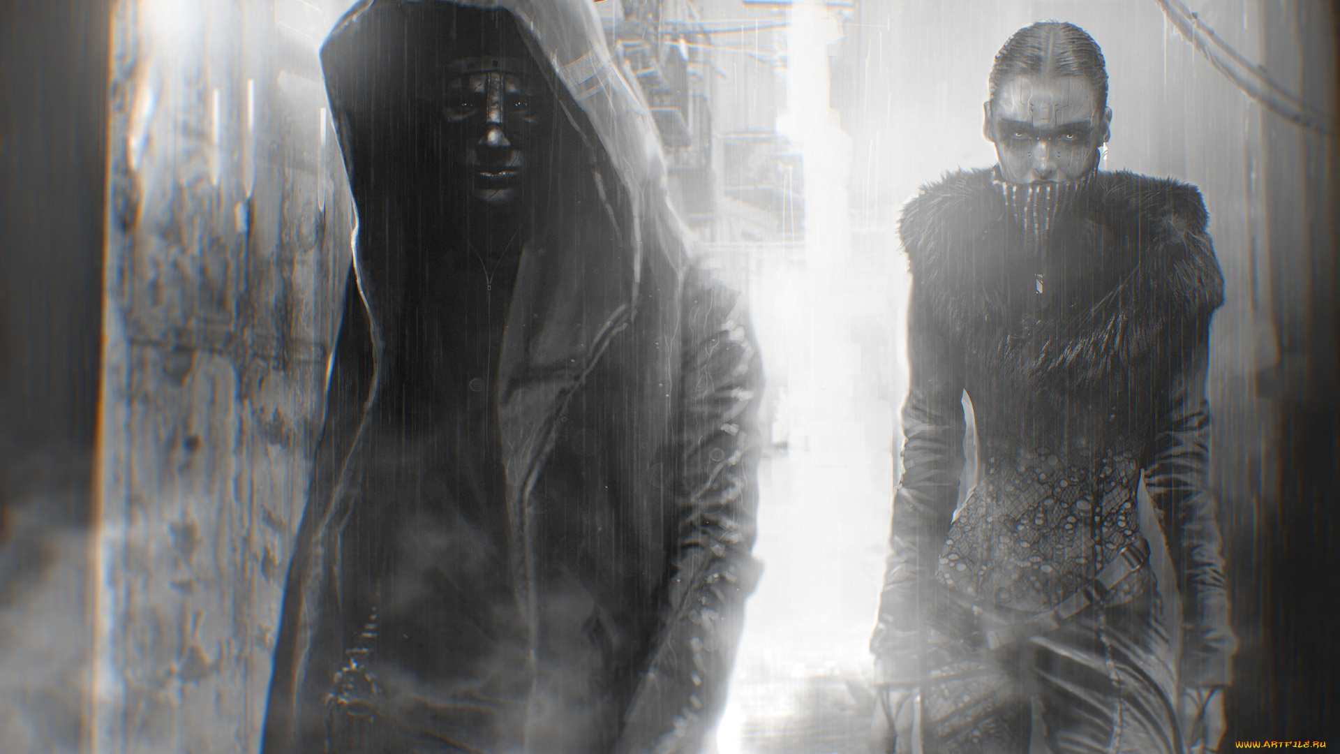 фэнтези, люди, взгляд, фон, мужчина, девушка