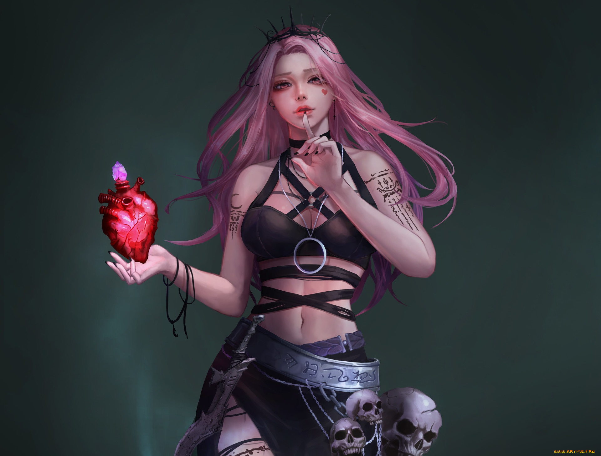 фэнтези, девушки, сердце