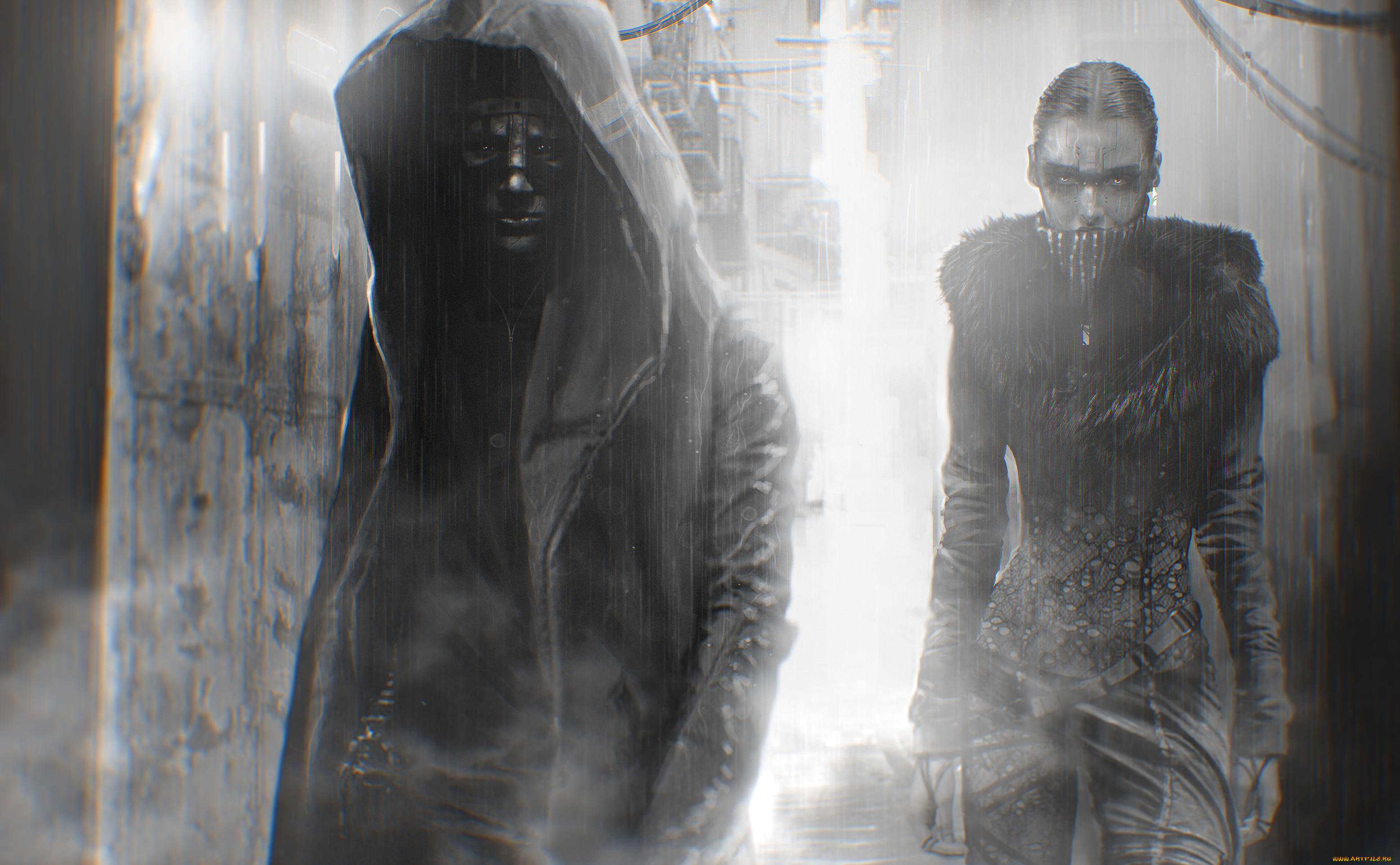 фэнтези, люди, взгляд, фон, мужчина, девушка