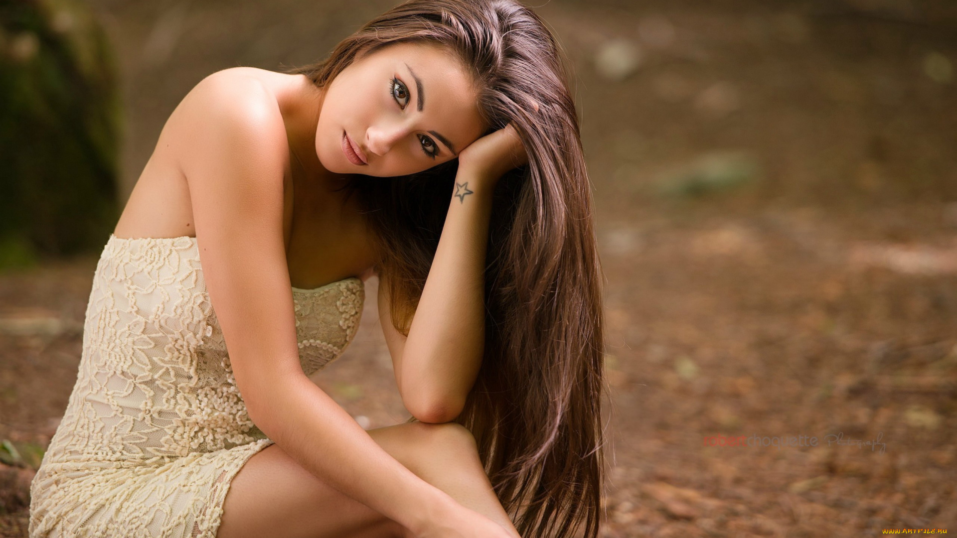 девушки, -, брюнетки, , шатенки, тату, кружевное, платье