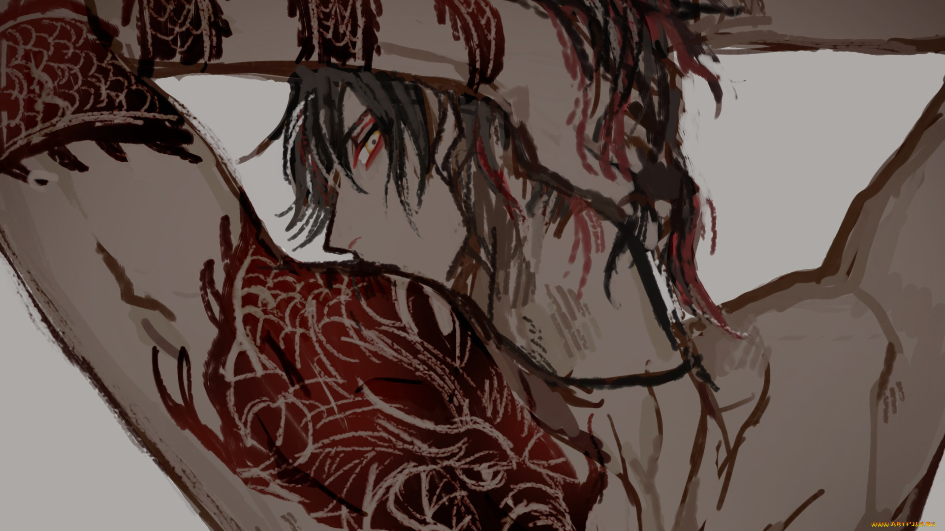 аниме, touken, ranbu, танец, мечей