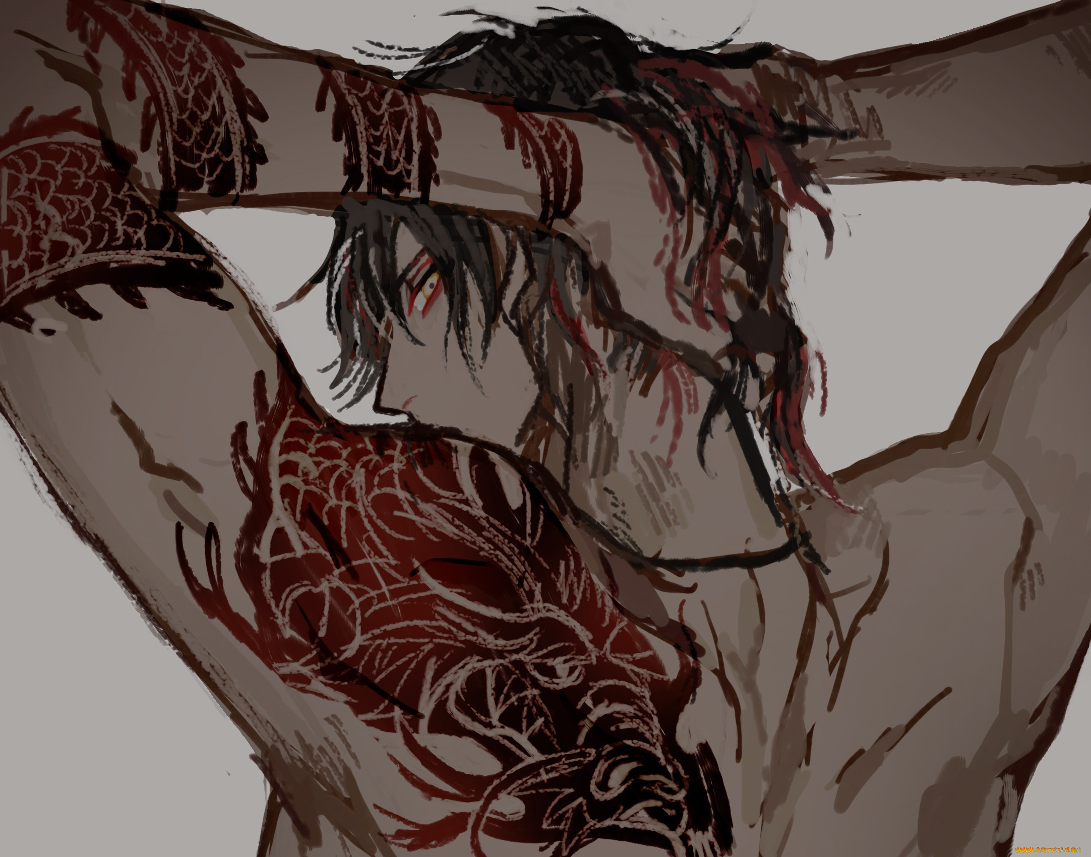 аниме, touken, ranbu, танец, мечей