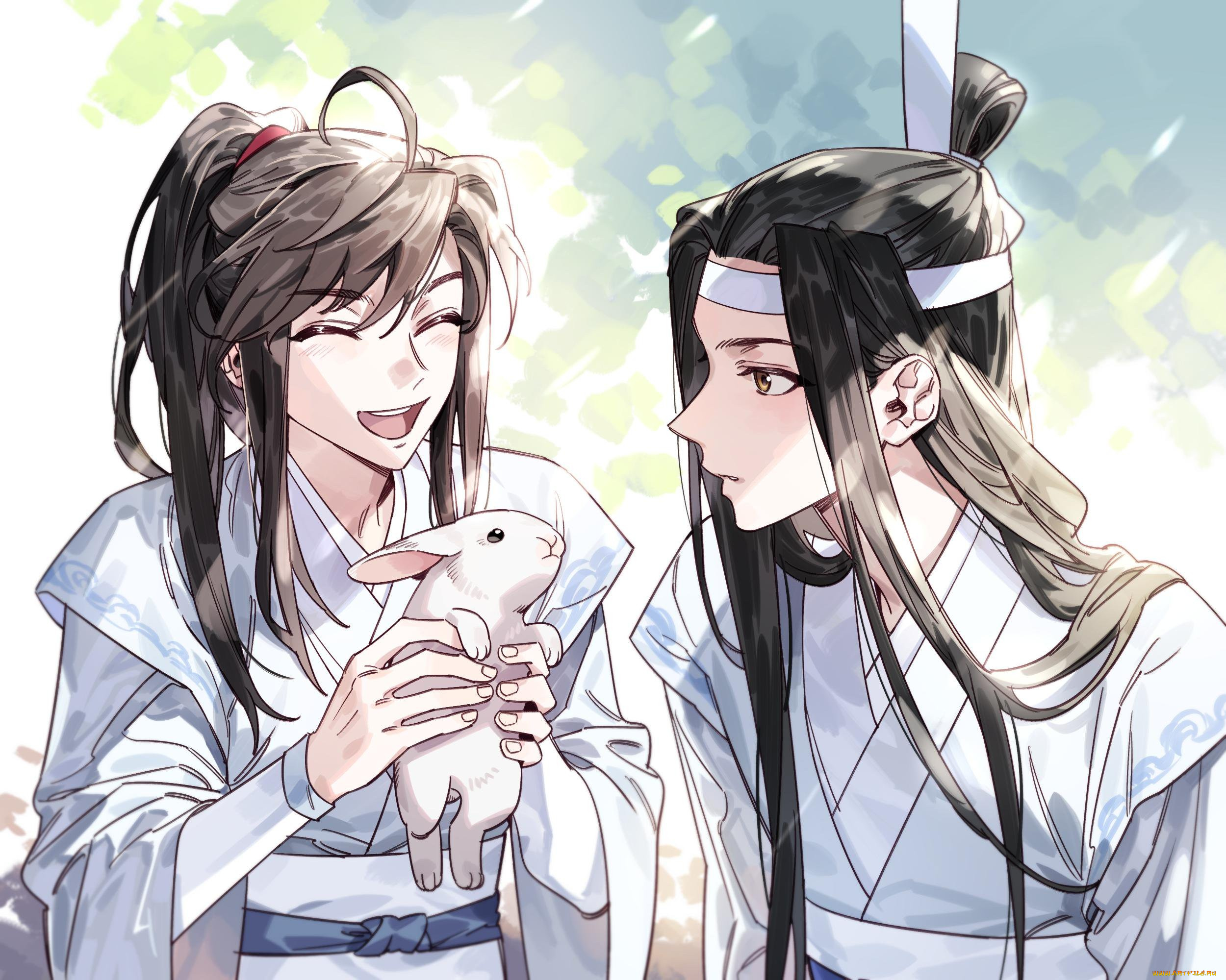 аниме, mo, dao, zu, shi, вэй, усянь, лань, ванцзи, кролик