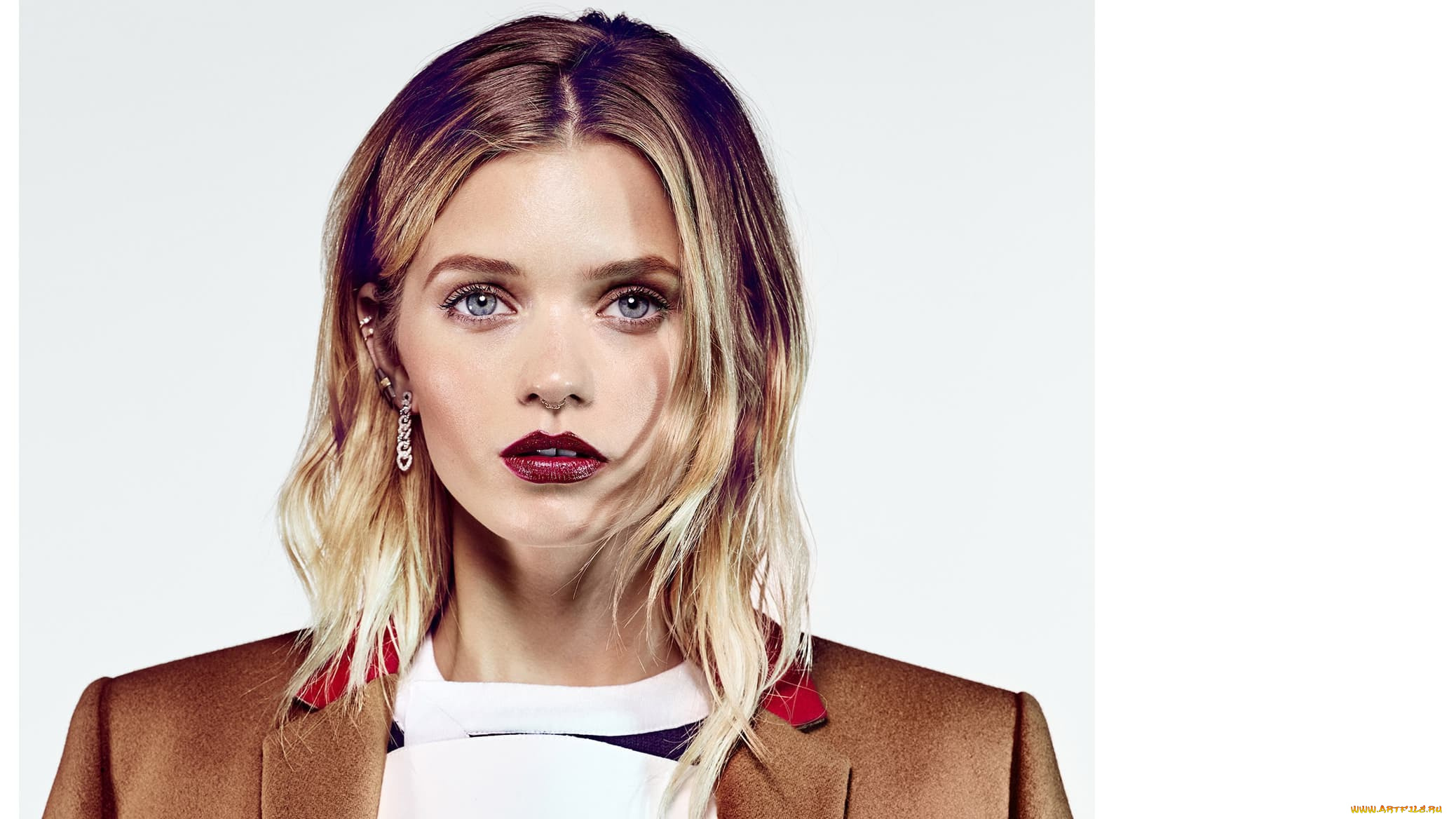 девушки, abbey, kershaw, блондинка, лицо, жакет