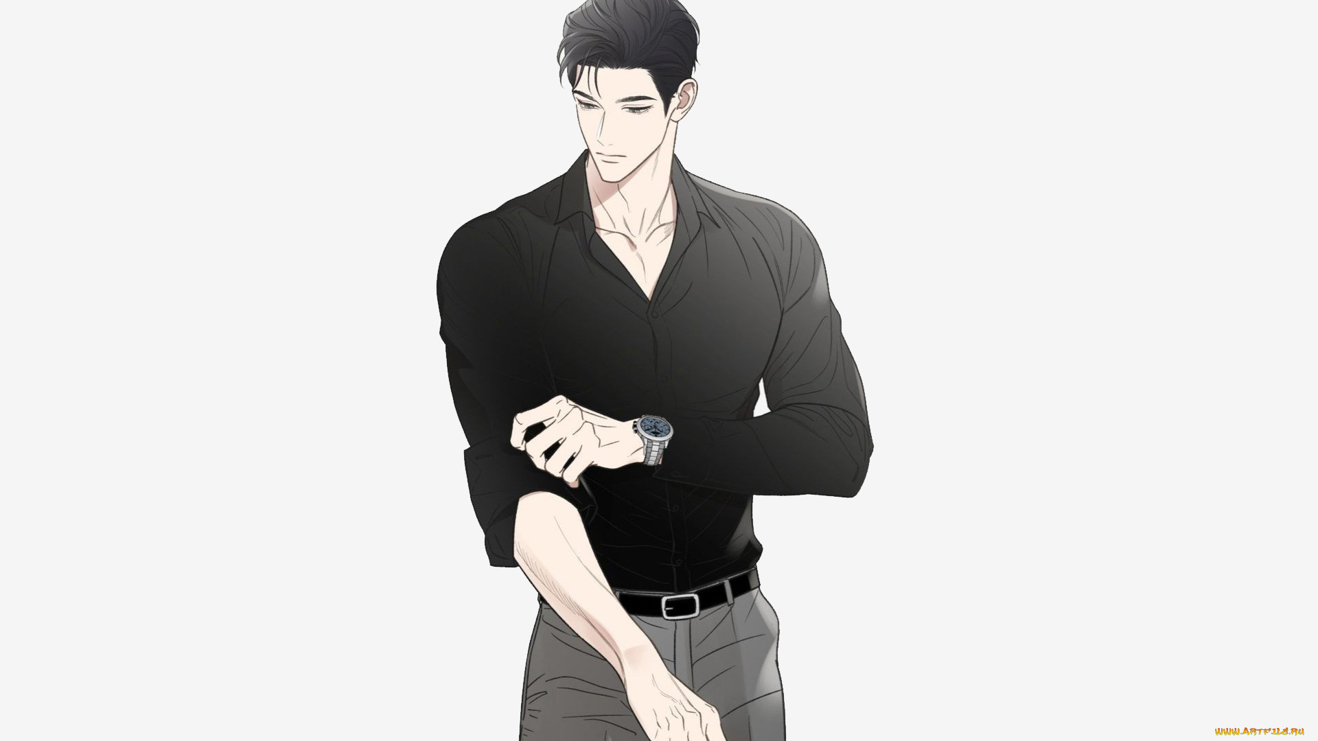 аниме, unknown, , другое, , парень, часы