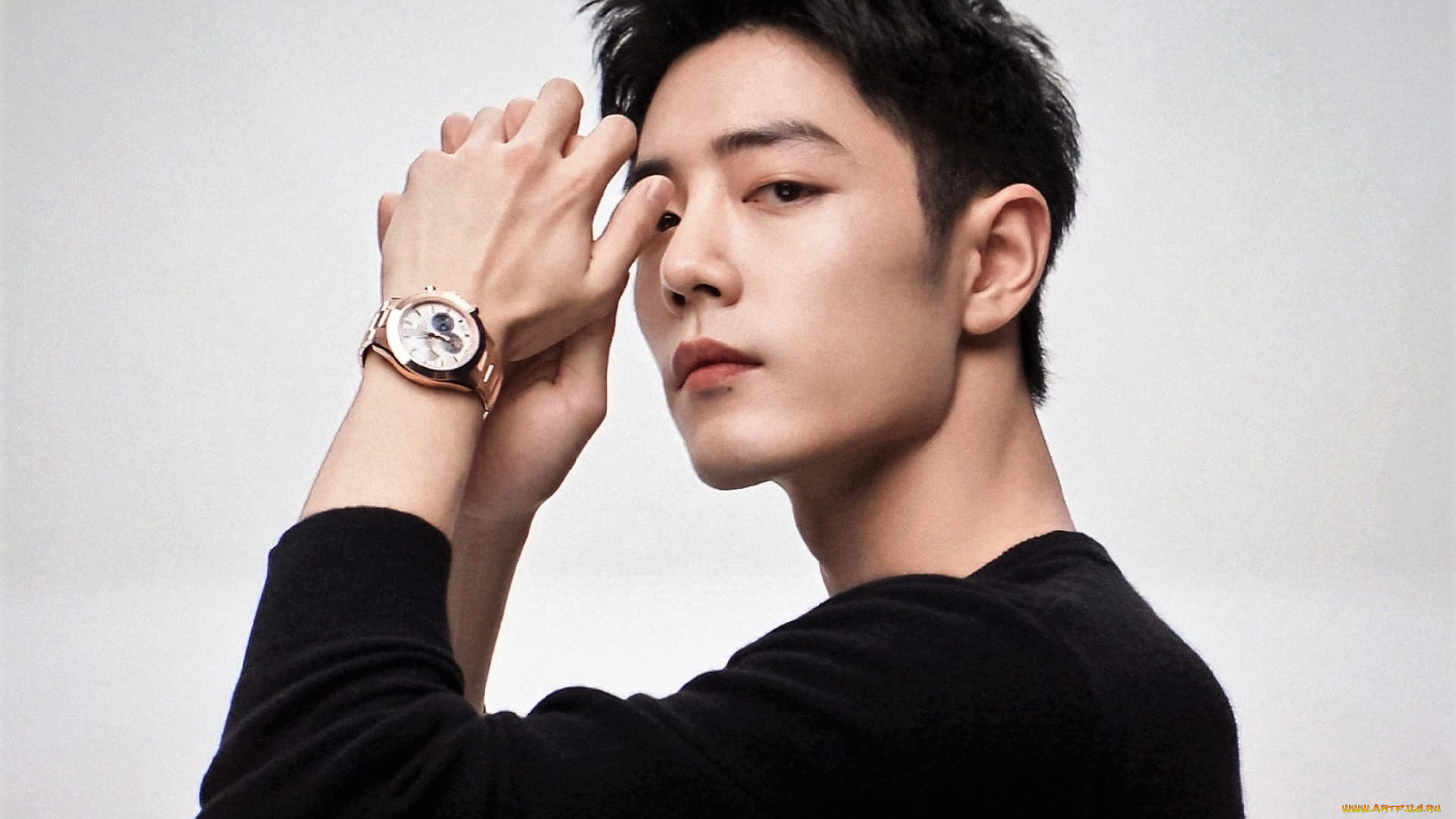 мужчины, xiao, zhan, актер, свитер, часы