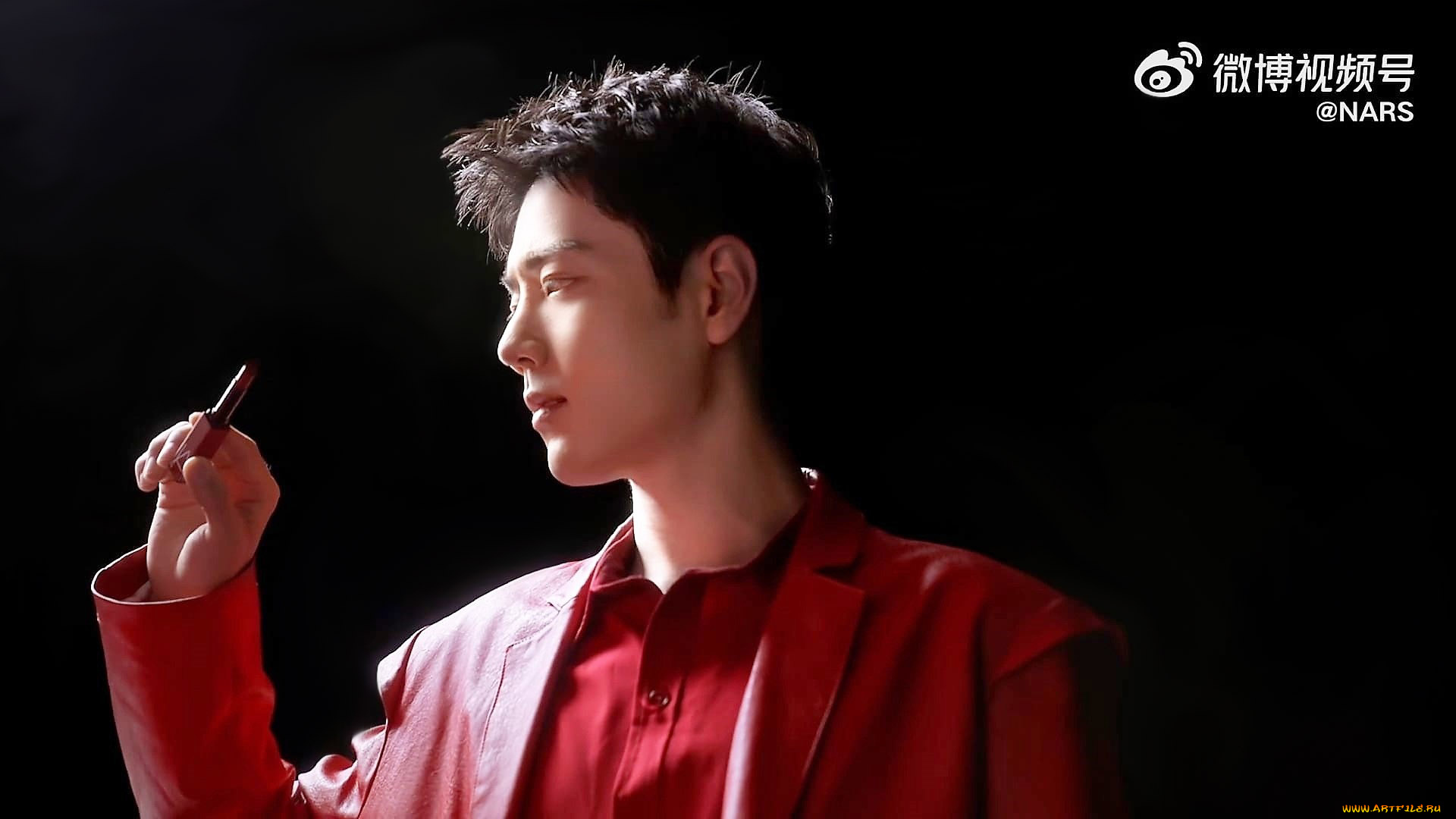 мужчины, xiao, zhan, лицо, куртка, помада