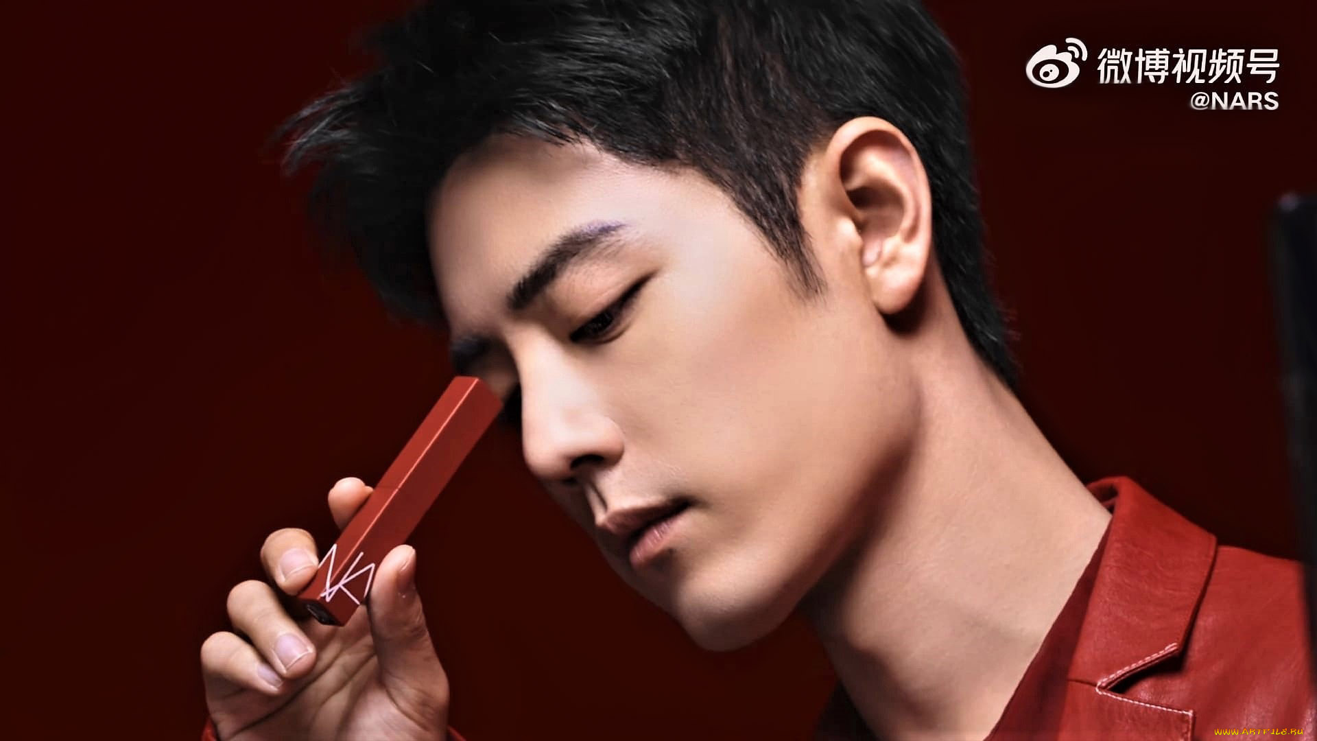 мужчины, xiao, zhan, лицо, куртка, помада