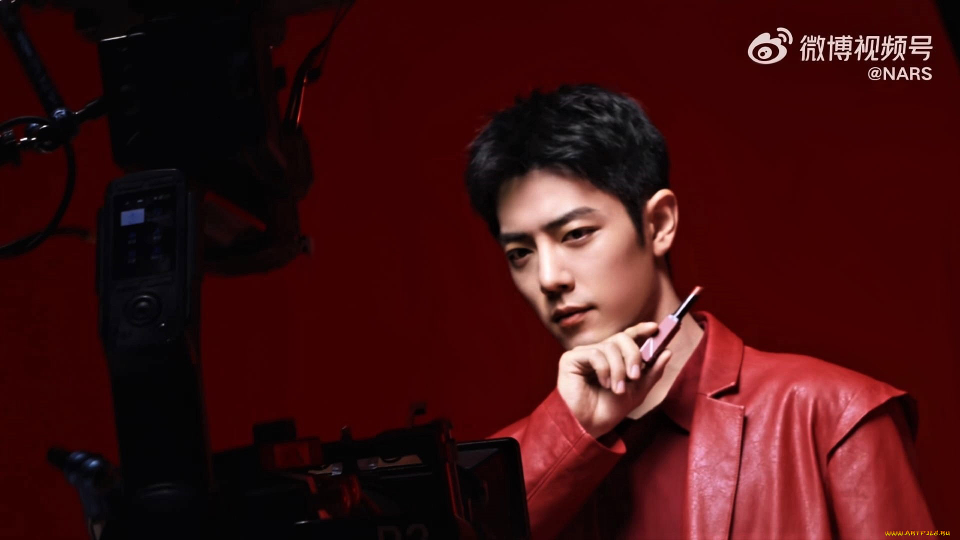 мужчины, xiao, zhan, лицо, куртка, помада, камера