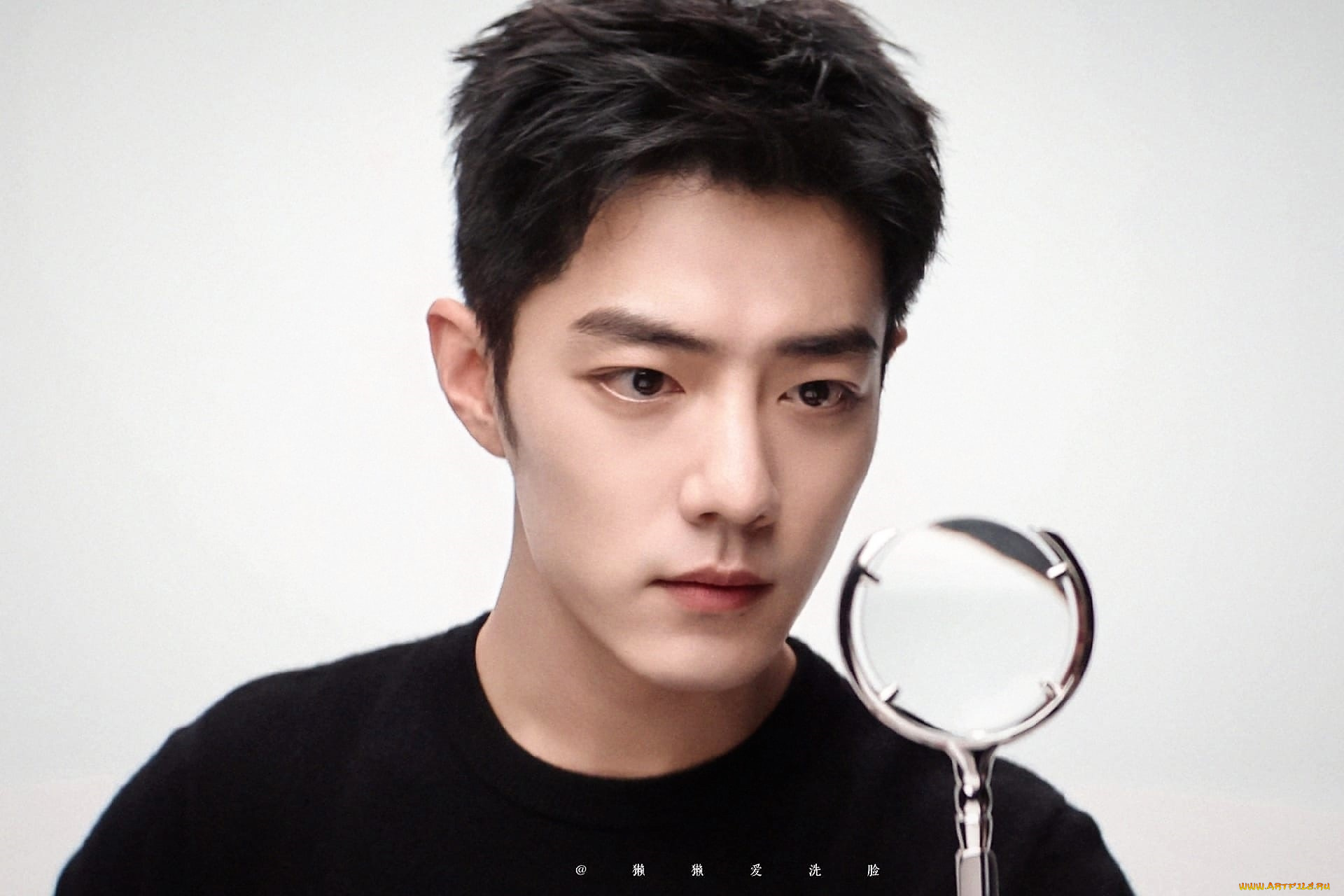 мужчины, xiao, zhan, актер, лицо, свитер